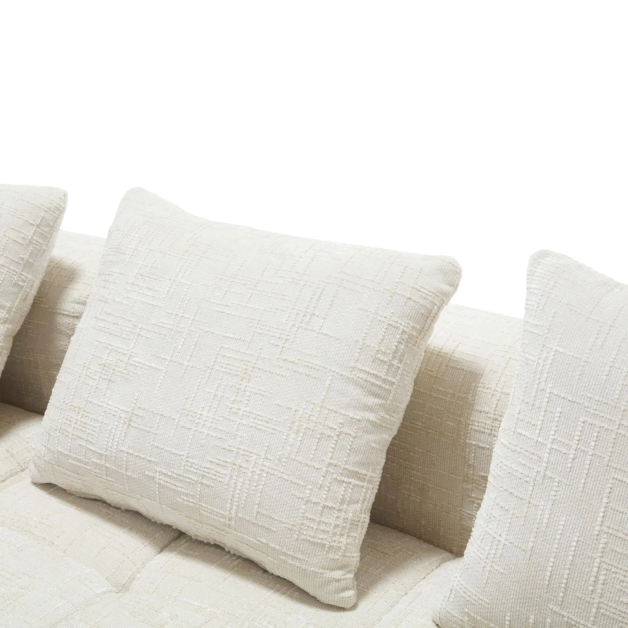 Corner Chenille Sofa Bed 250 x 158 x 60cm - Beige - 9