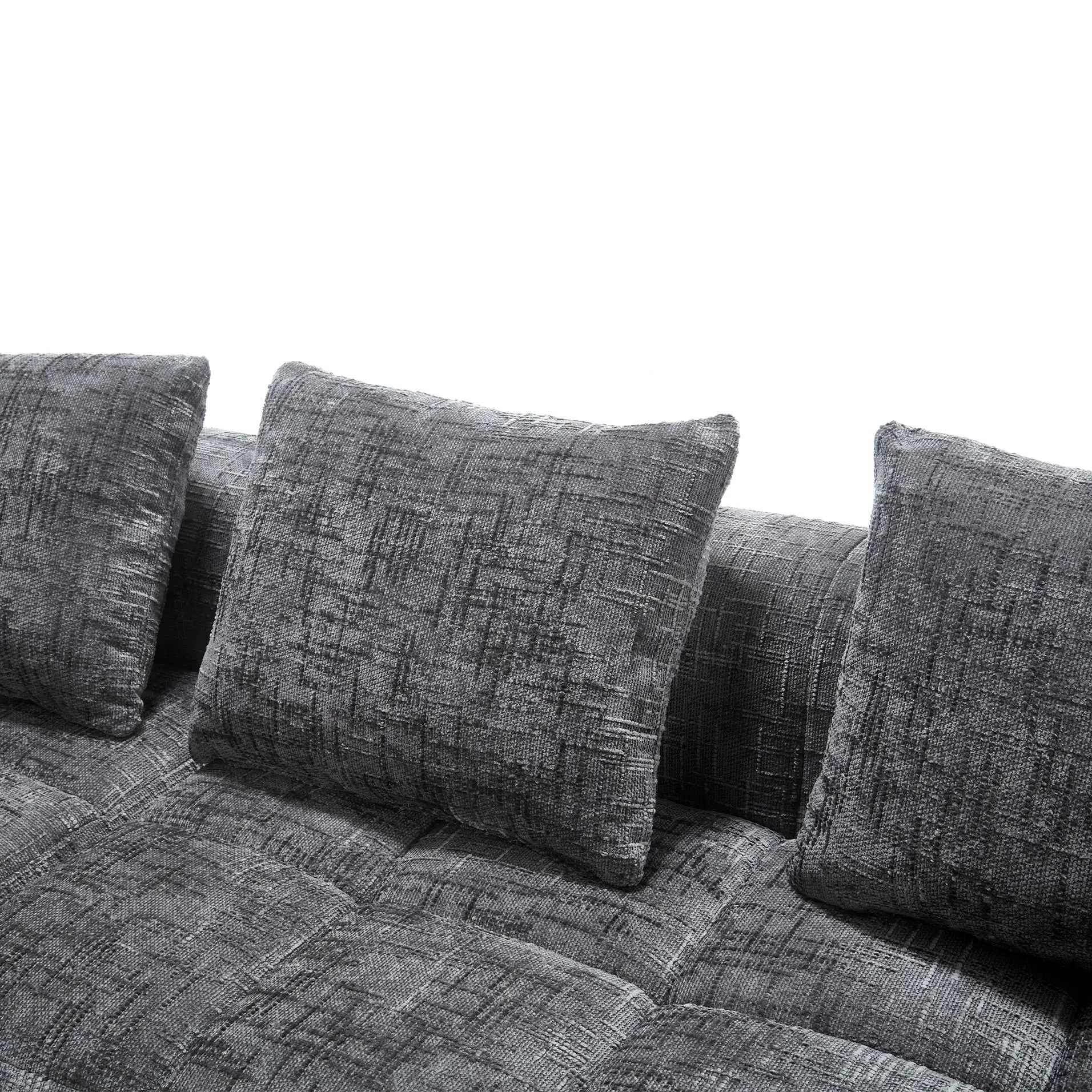 Corner Chenille Sofa Bed 250 x 158 x 60cm - Grey - 10
