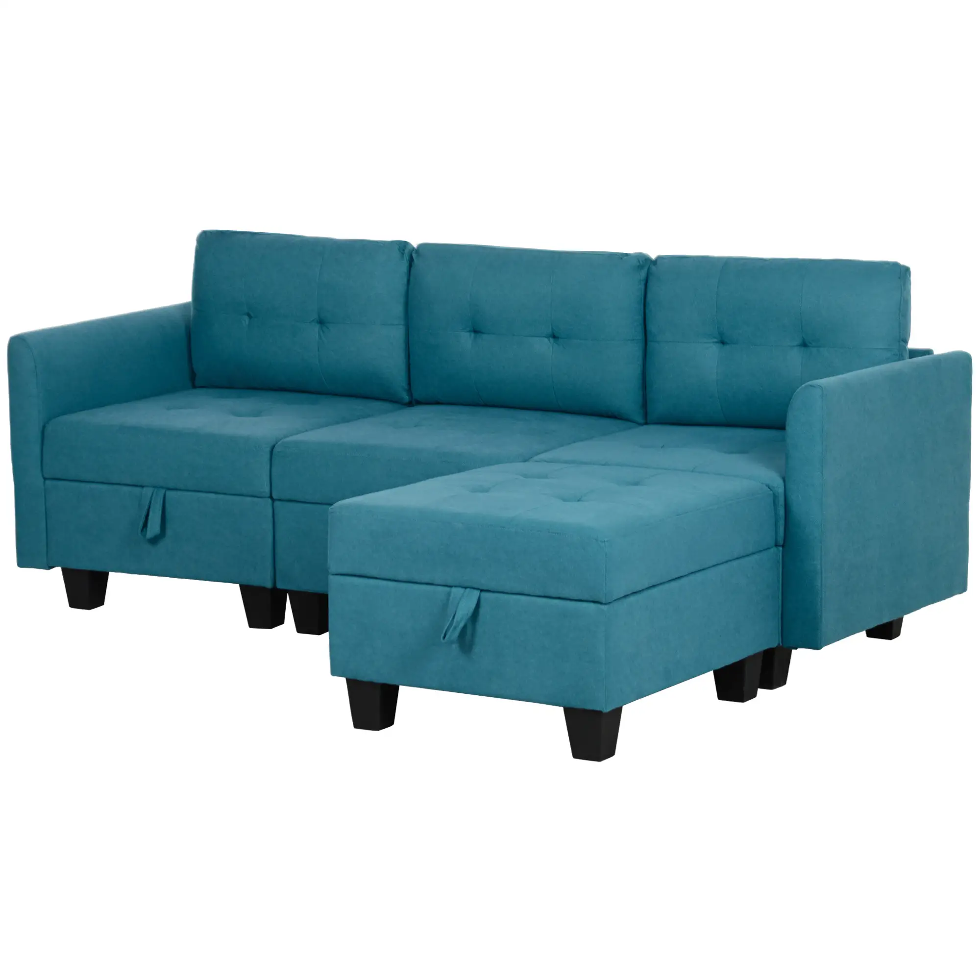 Sofa 213 x 158 x 85cm - Light Blue - 11