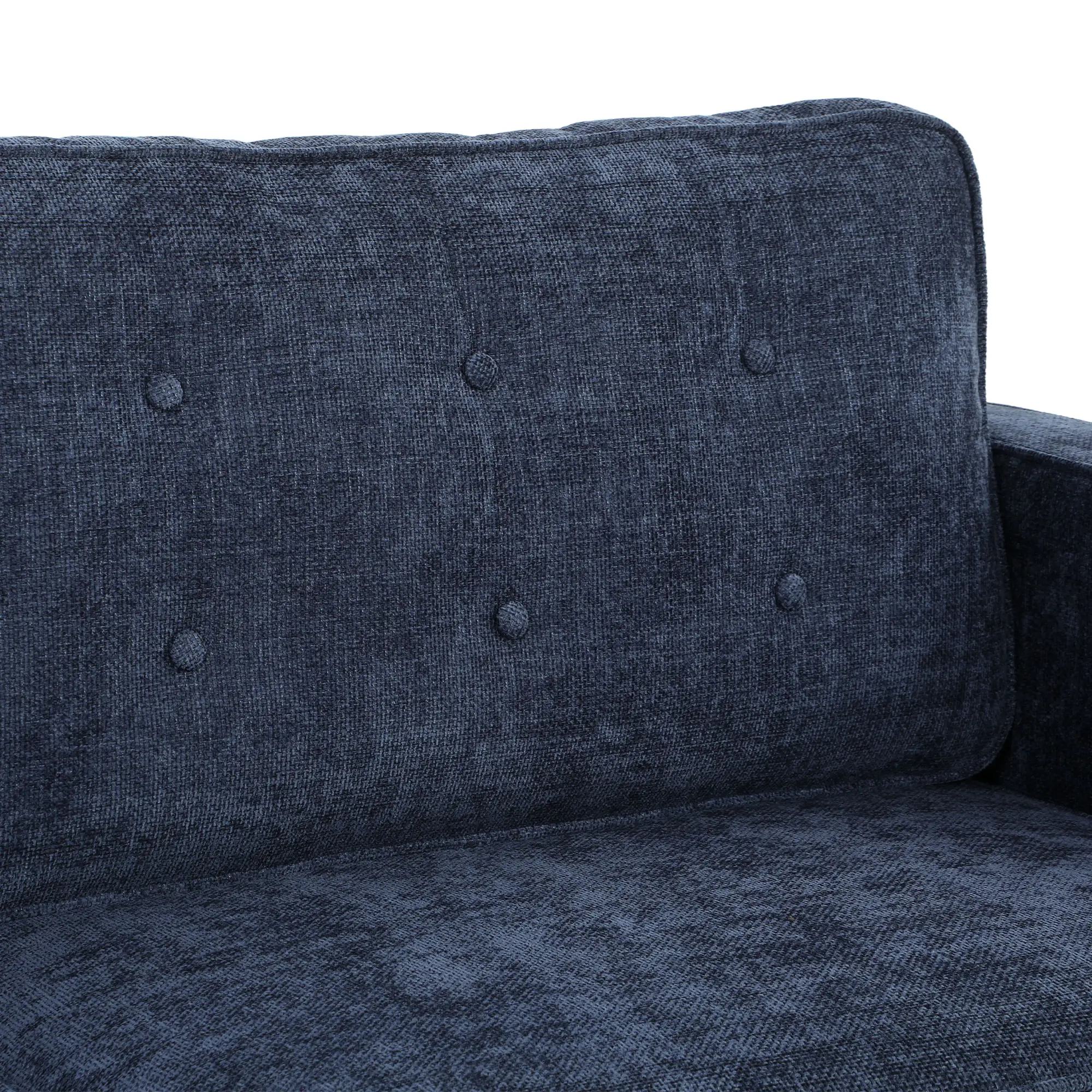 3 Seater Velvet Sofa 199 x 80 x 86cm - Dark Blue - 11