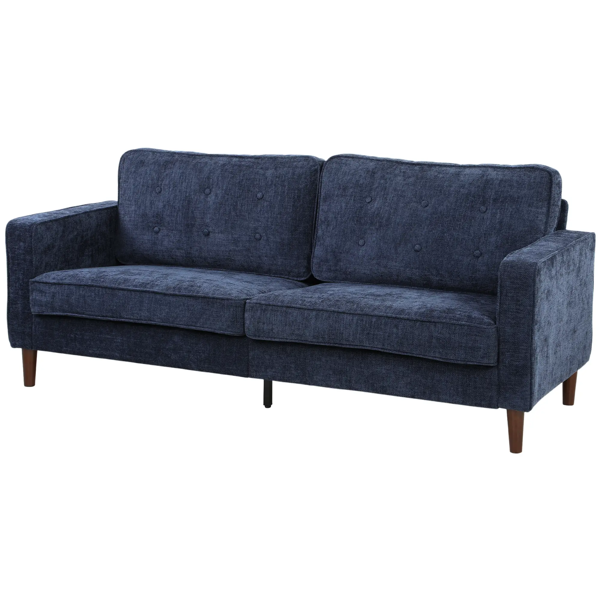 3 Seater Velvet Sofa 199 x 80 x 86cm - Dark Blue - 15
