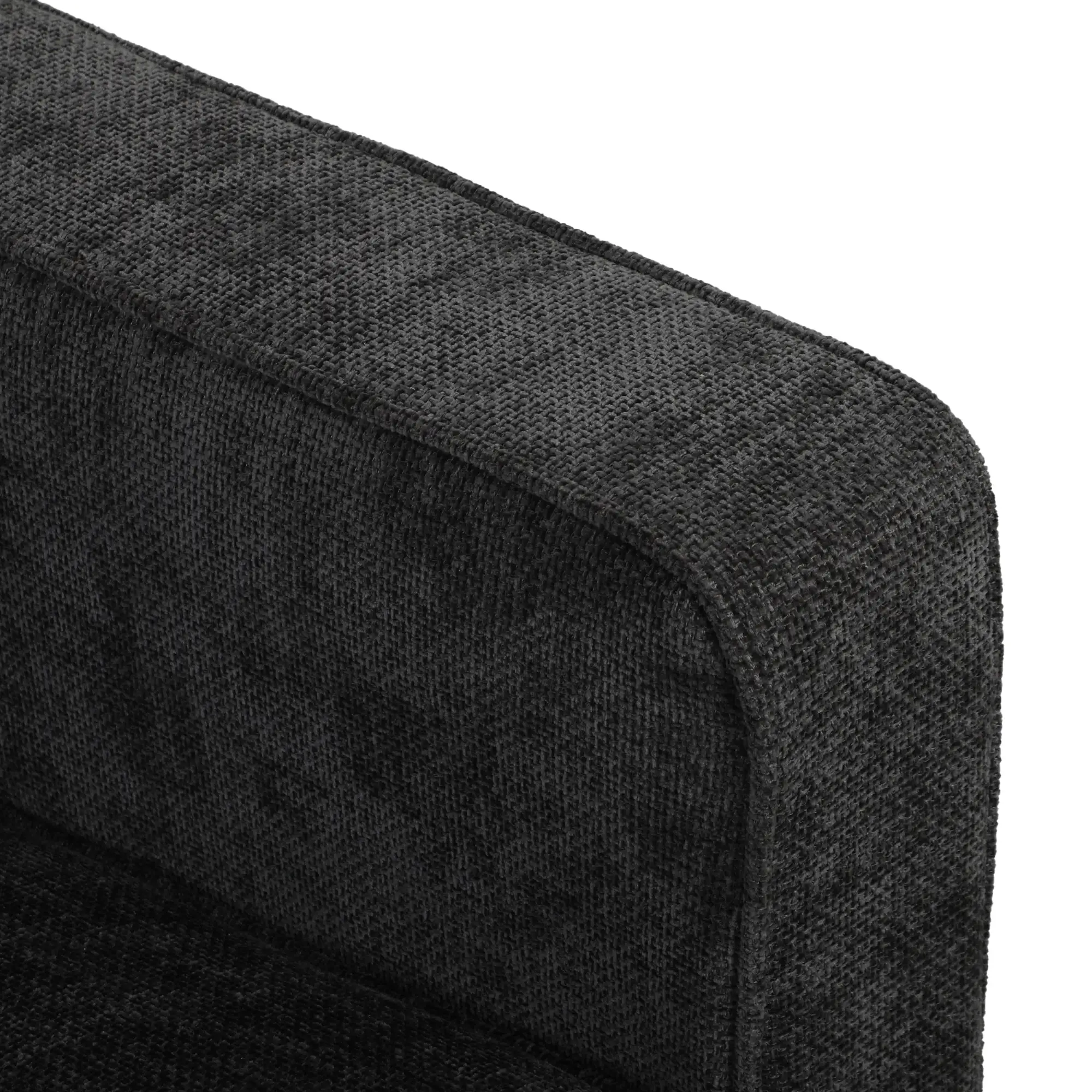 3 Seater Velvet Sofa 199 x 80 x 86cm - Dark Grey - 9