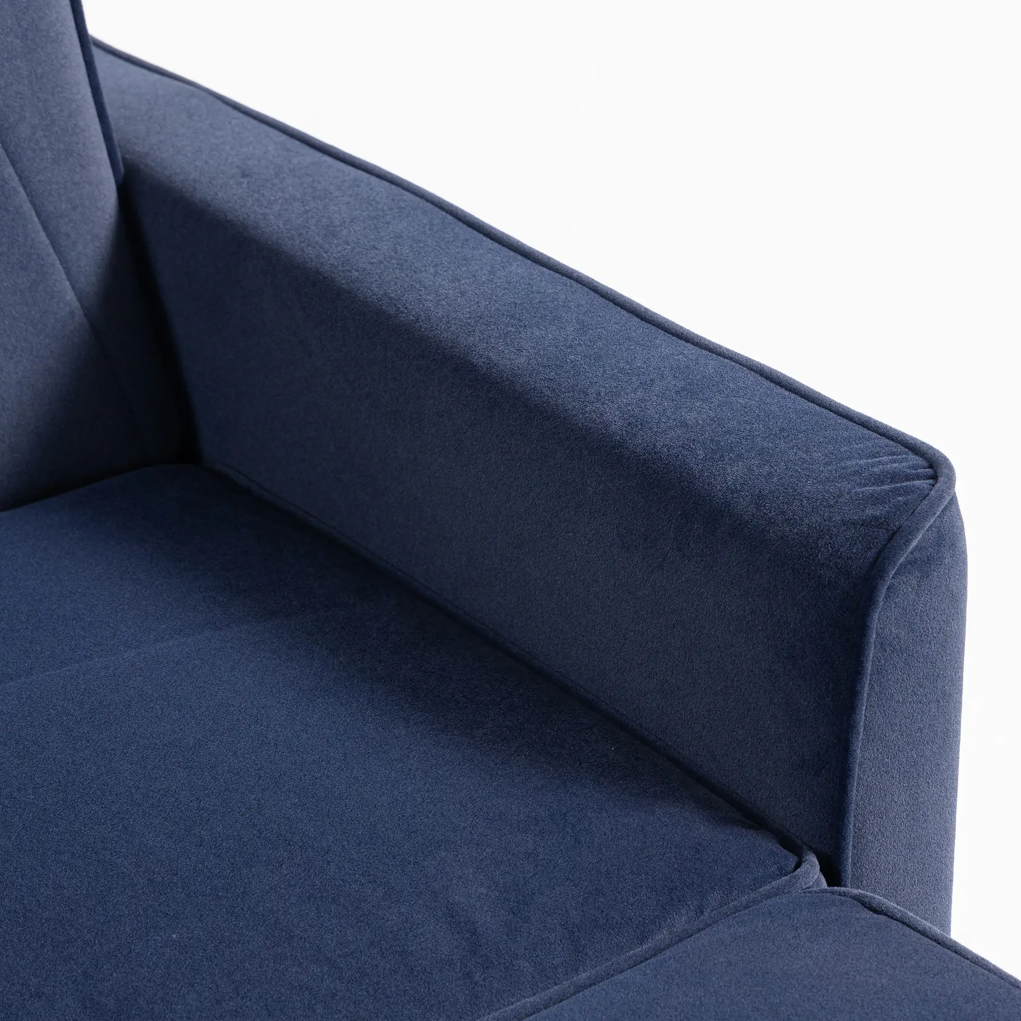 2 Seater Velvet Sofa Bed 130 x 87 x 90cm - Dark Blue - 11