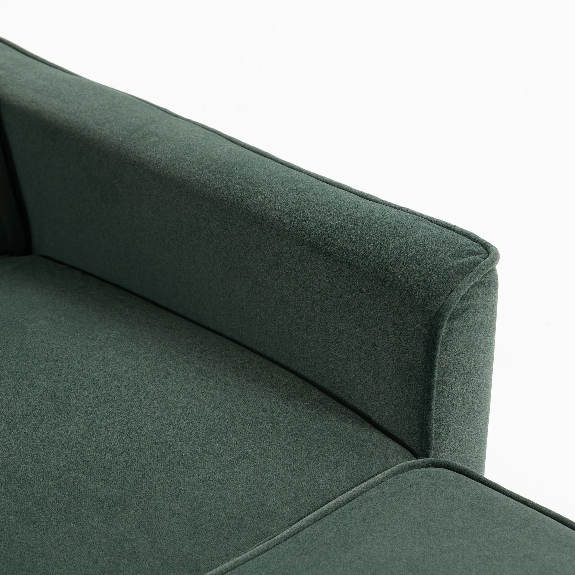 2 Seater Velvet Sofa Bed 130 x 87 x 90cm - Dark Green - 11