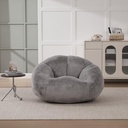 Corner Faux Fur Armchair 100 x 90 x 57cm - Light Grey - 1