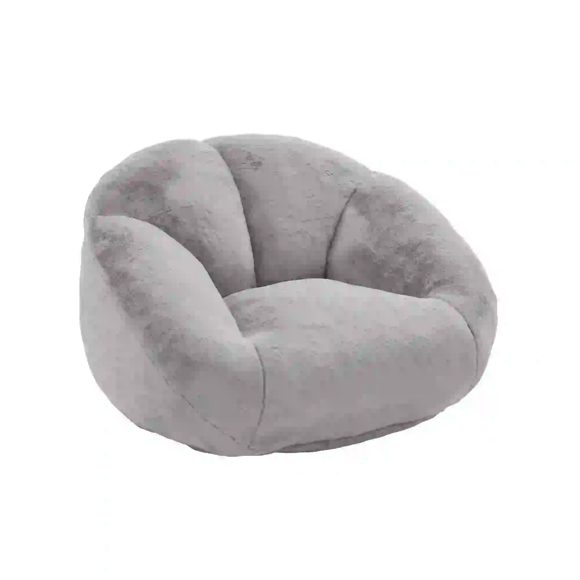 Corner Faux Fur Armchair 100 x 90 x 57cm - Light Grey - 2