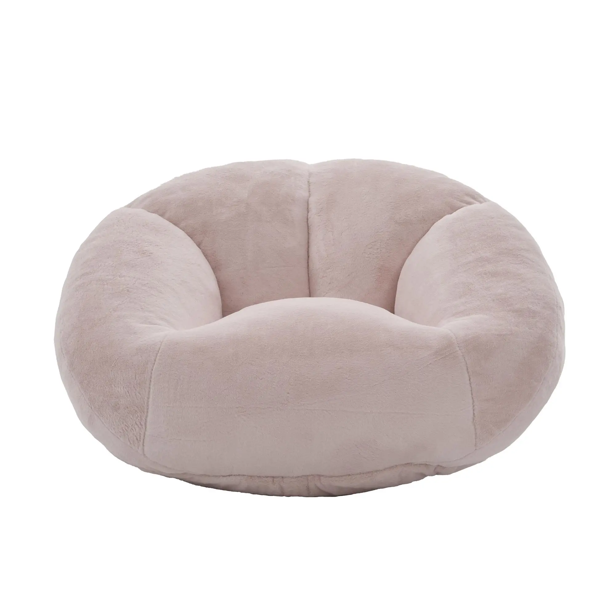 Corner Faux Fur Armchair 100 x 90 x 57cm - Pink - 2