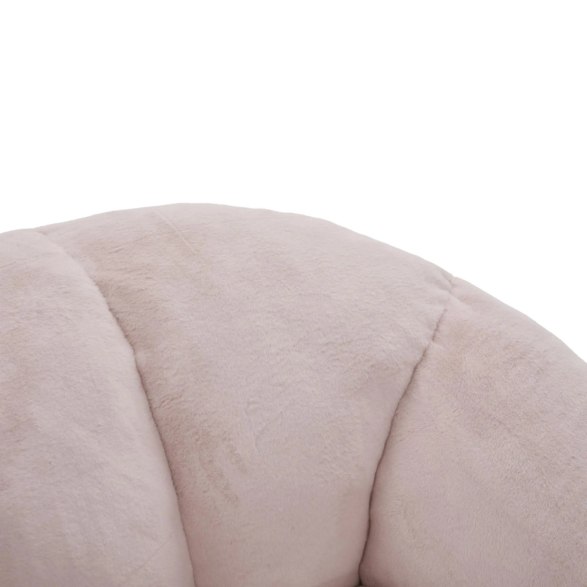 Corner Faux Fur Armchair 100 x 90 x 57cm - Pink - 11