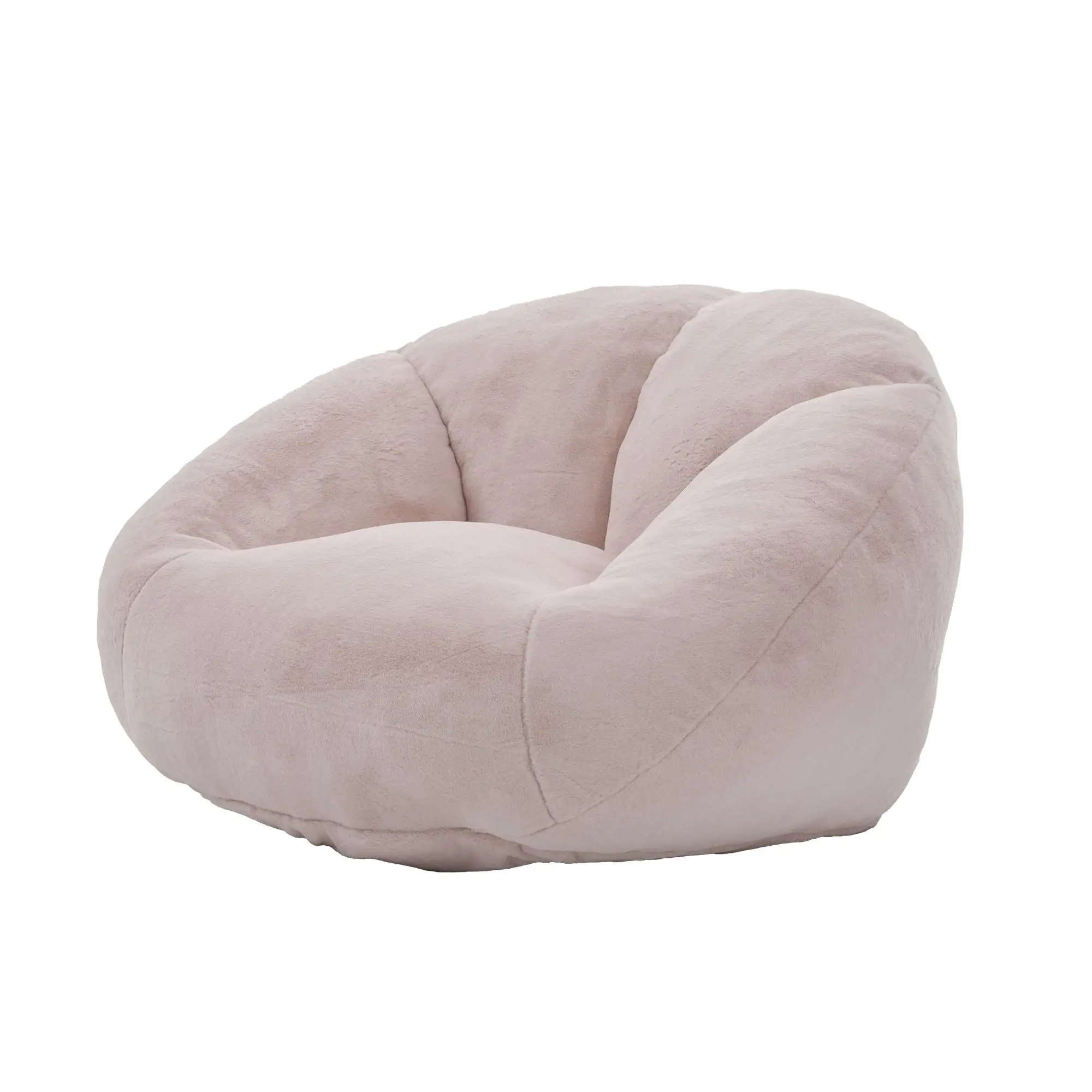 Corner Faux Fur Armchair 100 x 90 x 57cm - Pink - 14