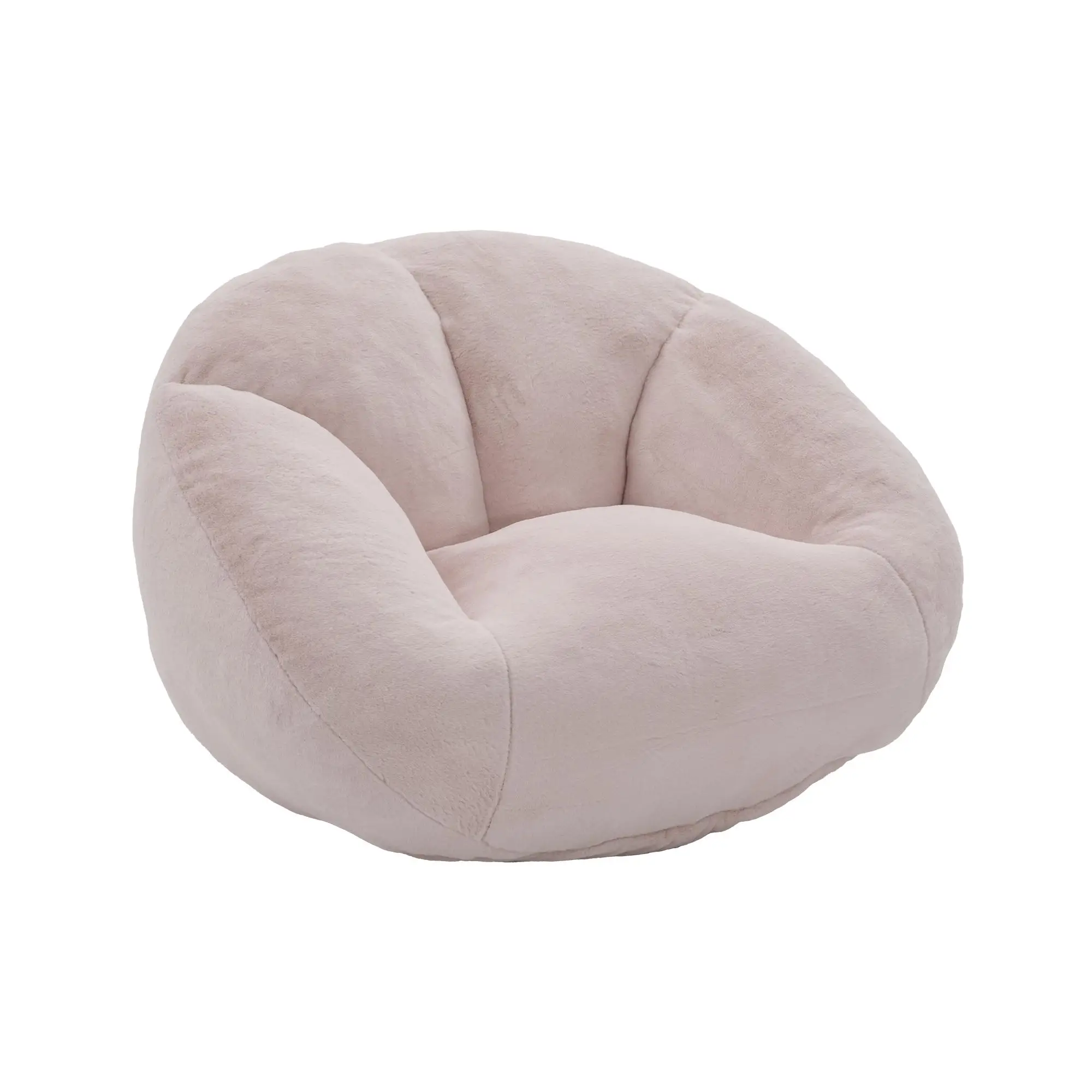 Corner Faux Fur Armchair 100 x 90 x 57cm - Pink - 15