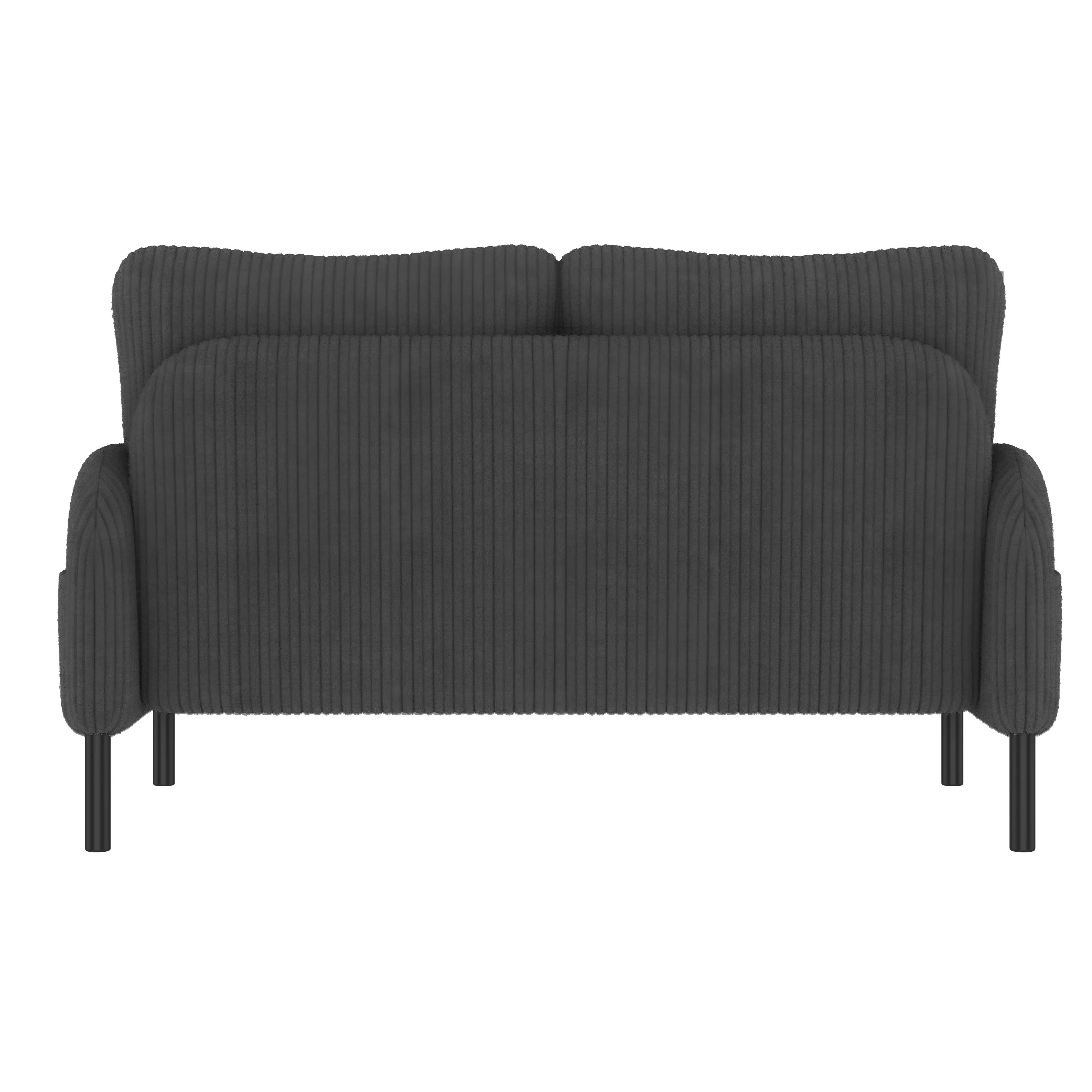 Corduroy Sofa 120 x 65 x 79cm, Grey - Grey - 10