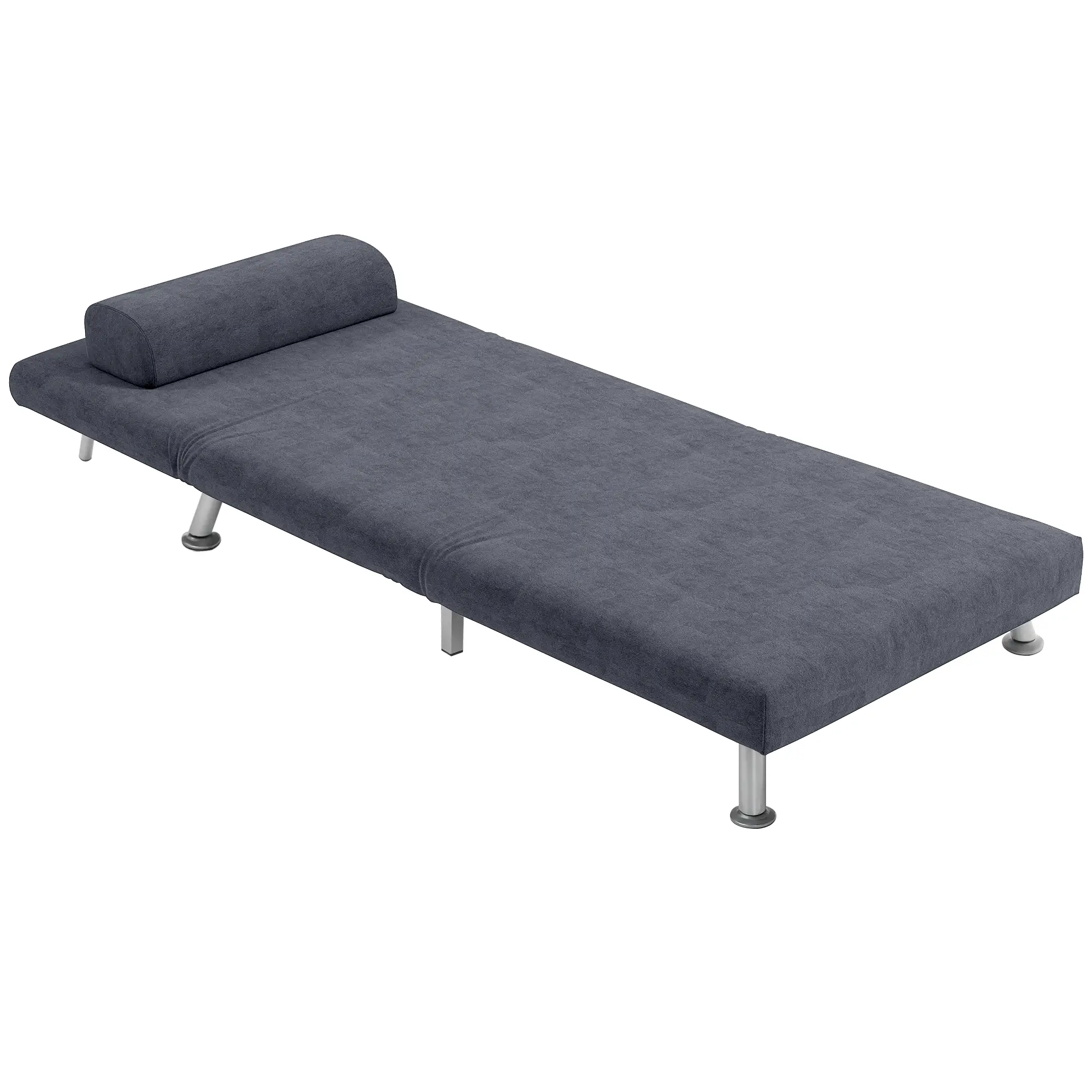 Velvet Sofa Bed 75 x 70 x 75cm - Charcoal Grey - 11