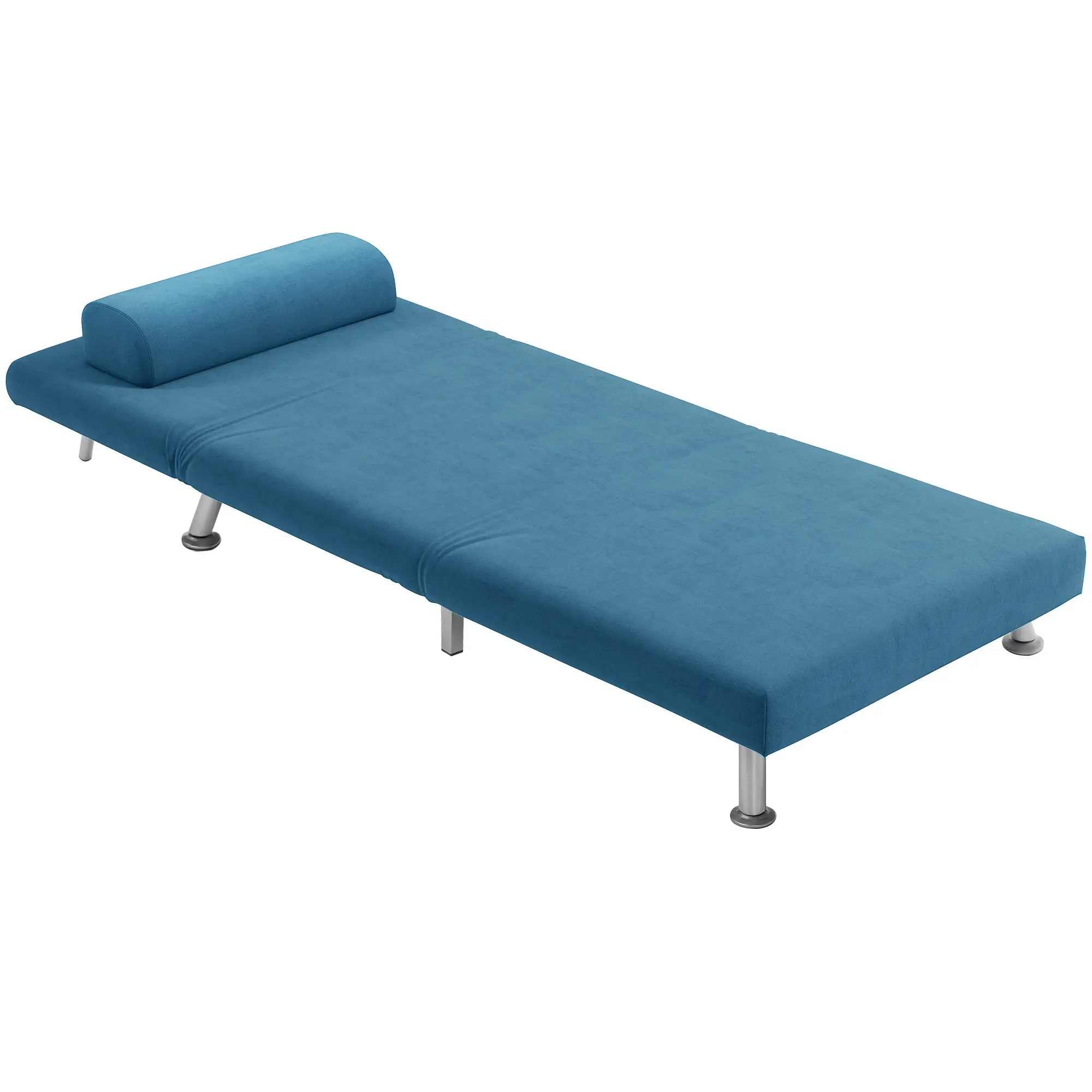 Velvet Sofa Bed 75 x 70 x 75cm - Blue - 11