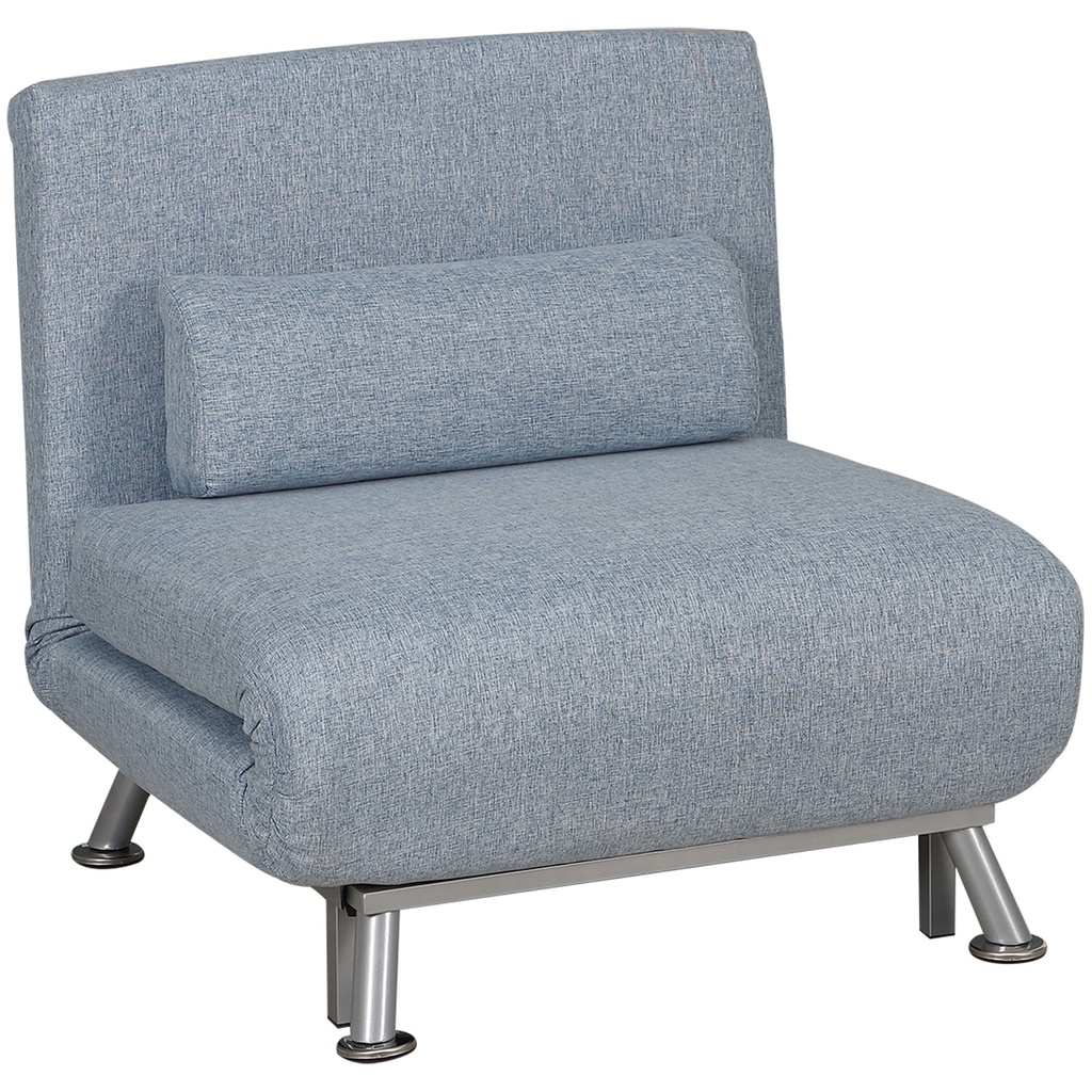 Linen Sofa Bed 75 x 70 x 75cm - Sky Blue - 1