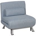 Linen Sofa Bed 75 x 70 x 75cm - Sky Blue - 1
