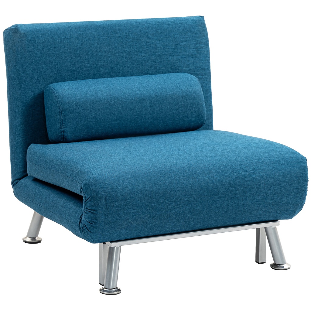 Linen Sofa Bed 75 x 70 x 75cm - Blue - 1