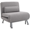 Linen Sofa Bed 75 x 70 x 75cm - Grey - 1