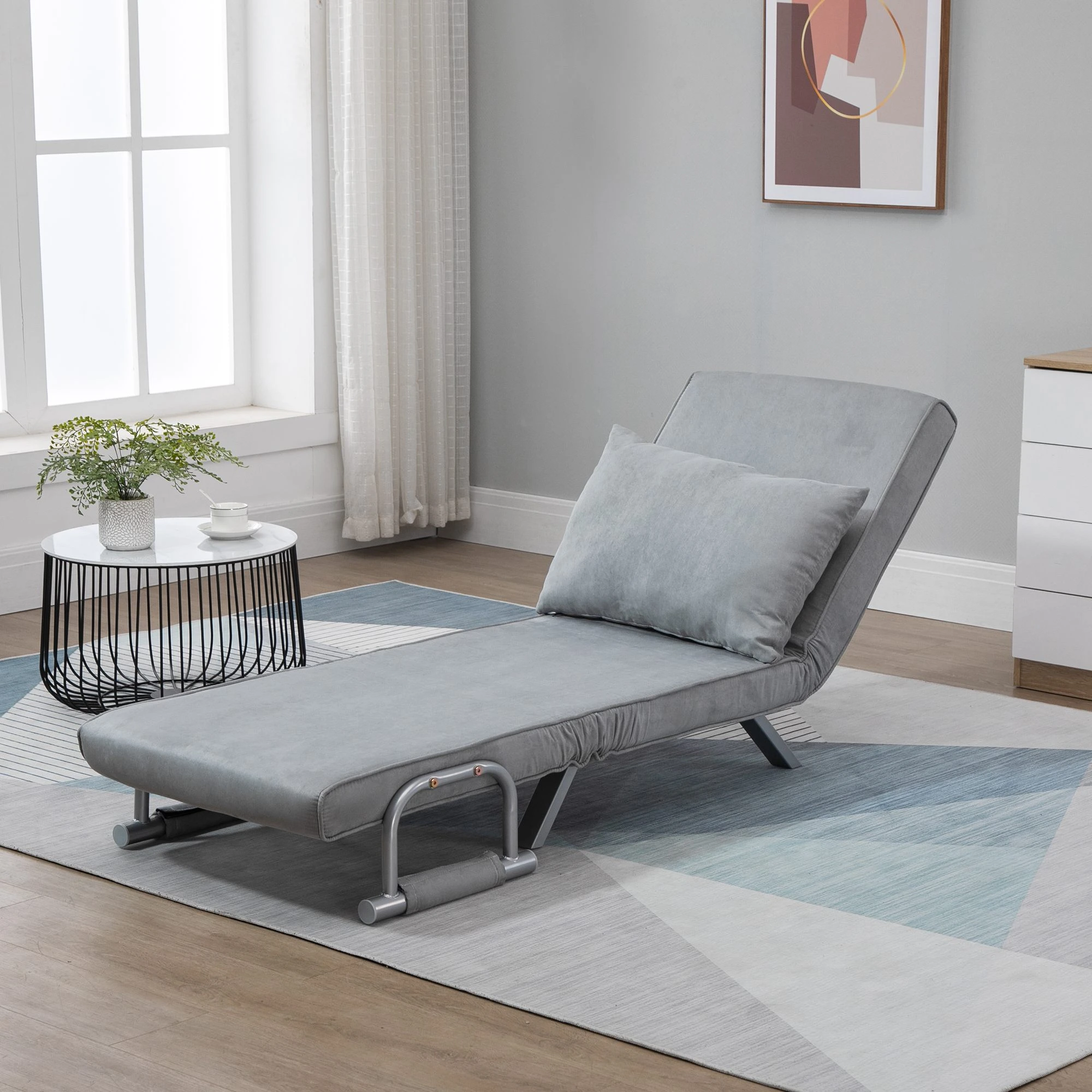 Sofa Bed 80 x 65 x 69cm - Light Grey - 11