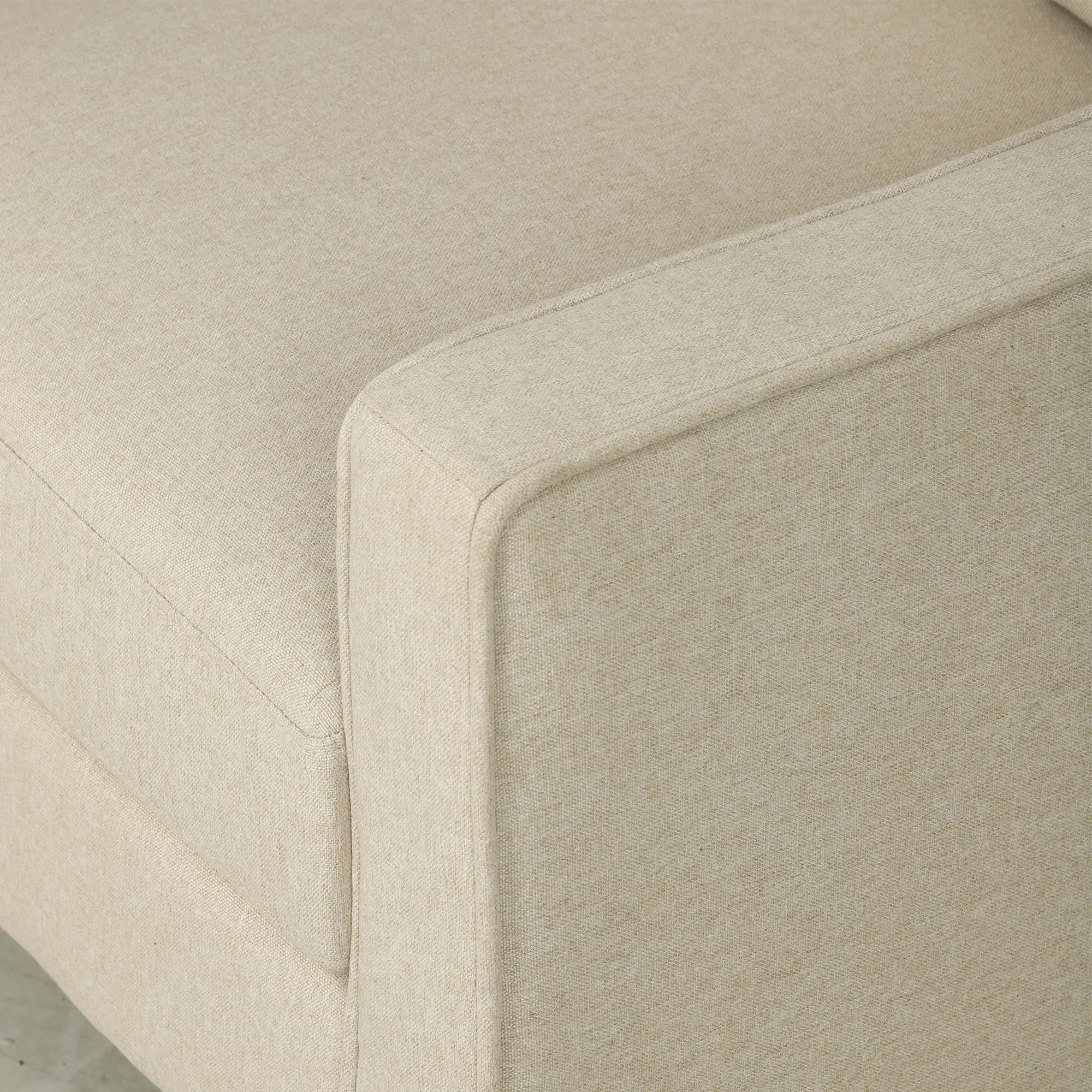 Linen Armchair 68 x 75 x 84cm - Cream, Black - 10