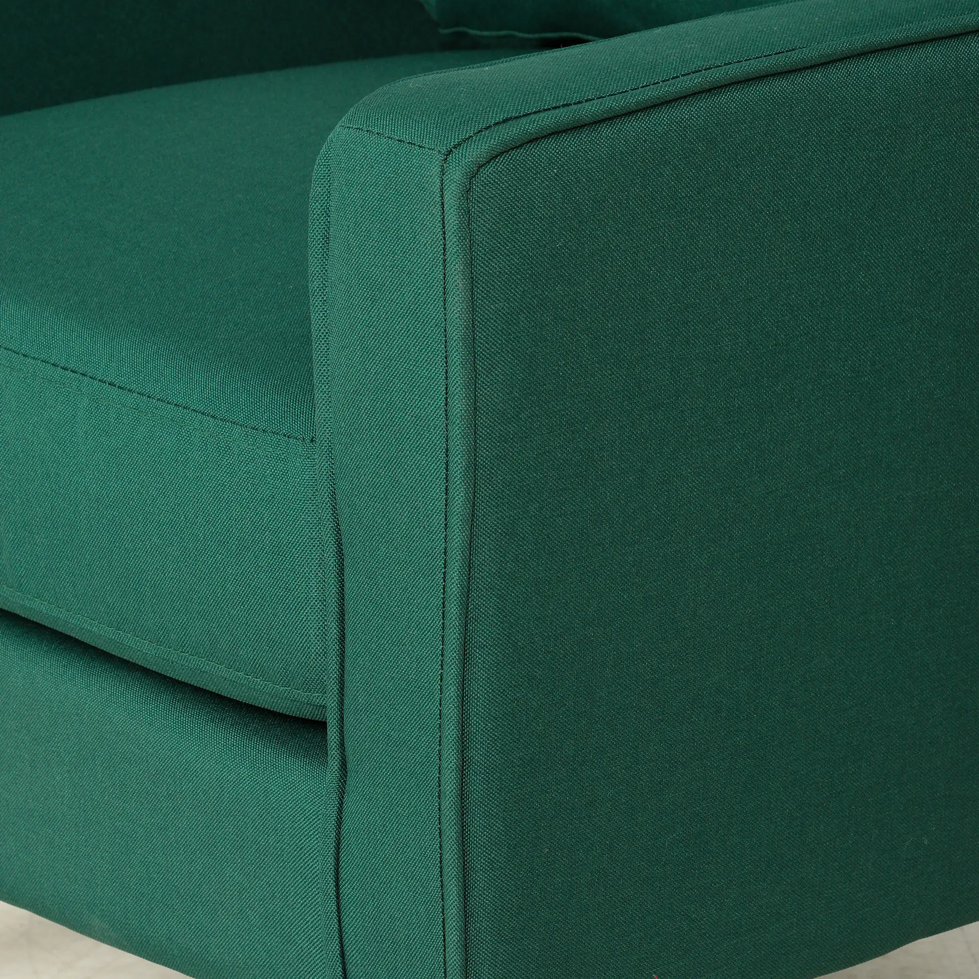 Linen Armchair 68 x 75 x 84cm - Dark Green, Black - 10
