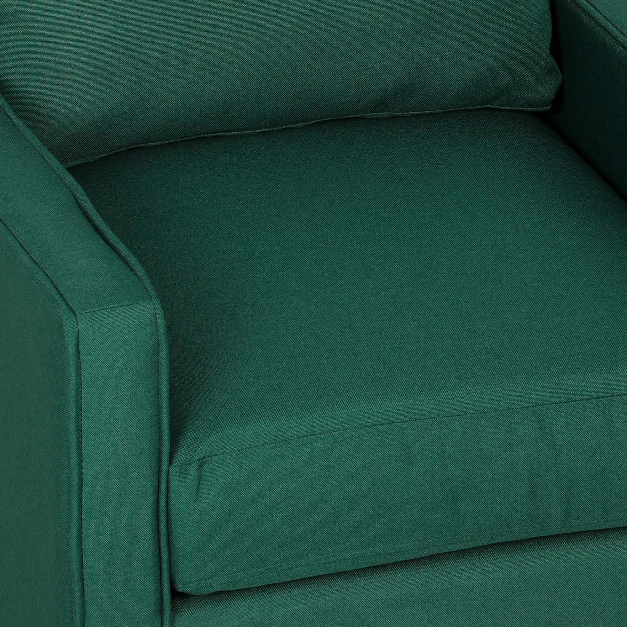Linen Armchair 68 x 75 x 84cm - Dark Green, Black - 11