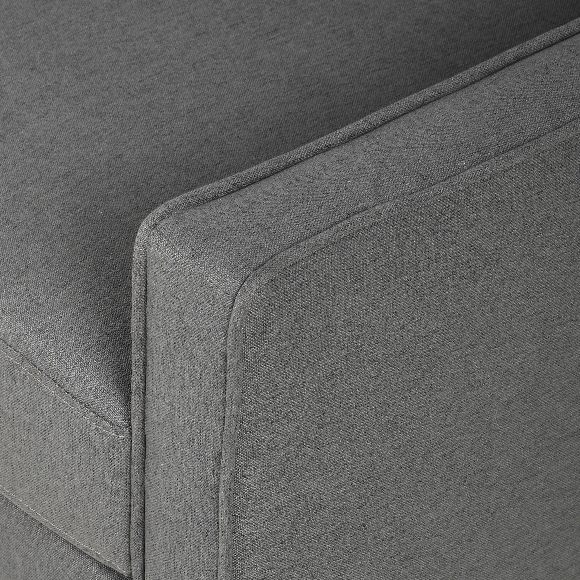 Linen Armchair 68 x 75 x 84cm - Dark Grey, Black - 11