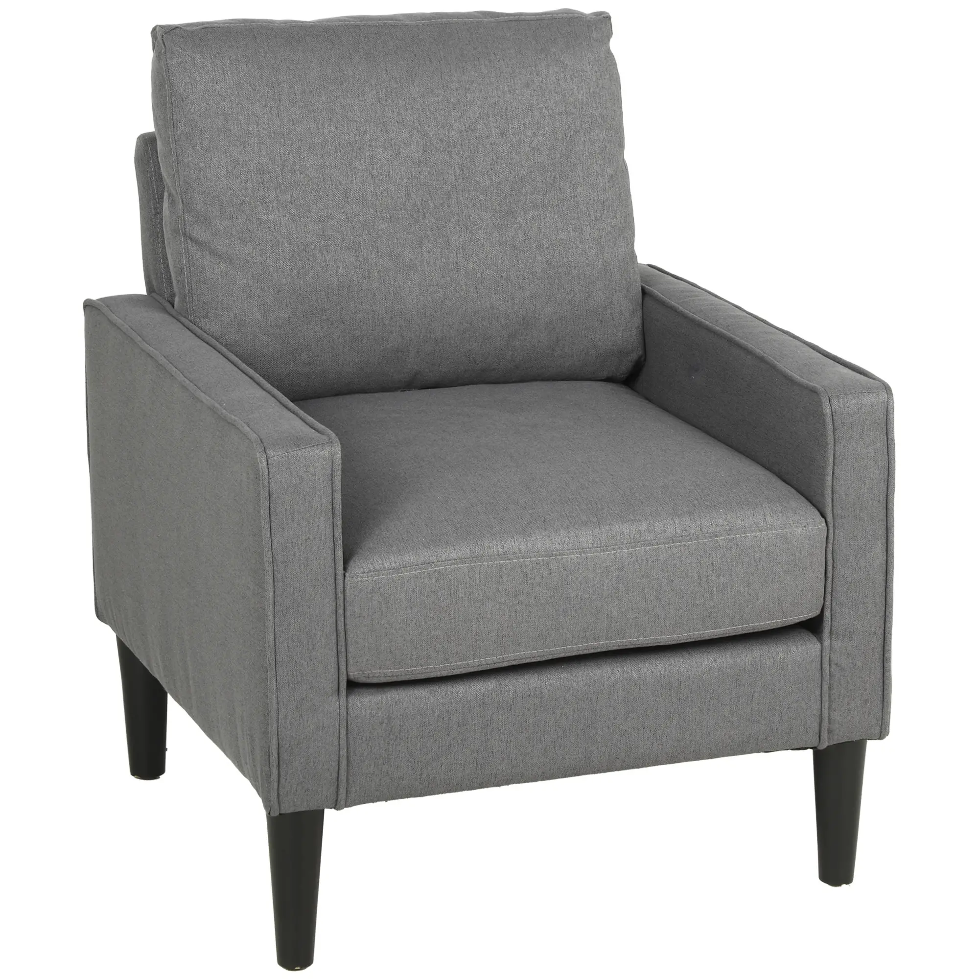 Linen Armchair 68 x 75 x 84cm - Dark Grey, Black - 15