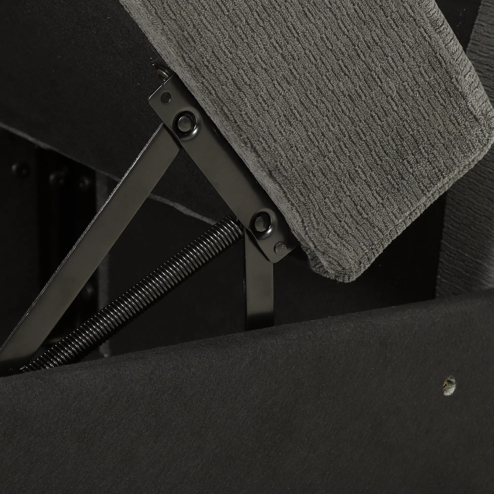 Corner 3 Seater Velvet Sofa 228 x 164 x 88cm, Dark Grey, Black - Dark Grey, Black - 10