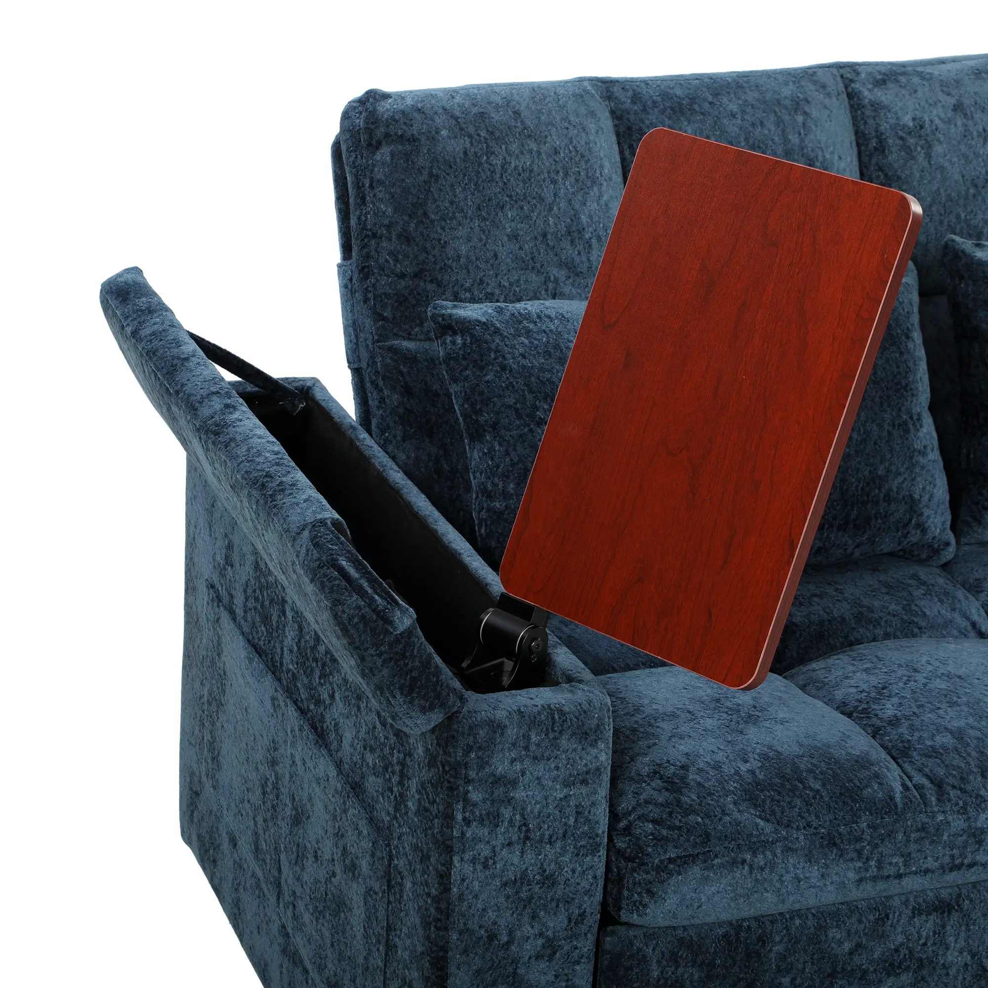 2 Seater Velvet Sofa Bed 137 x 91 x 95cm, Dark Blue - Dark Blue - 11