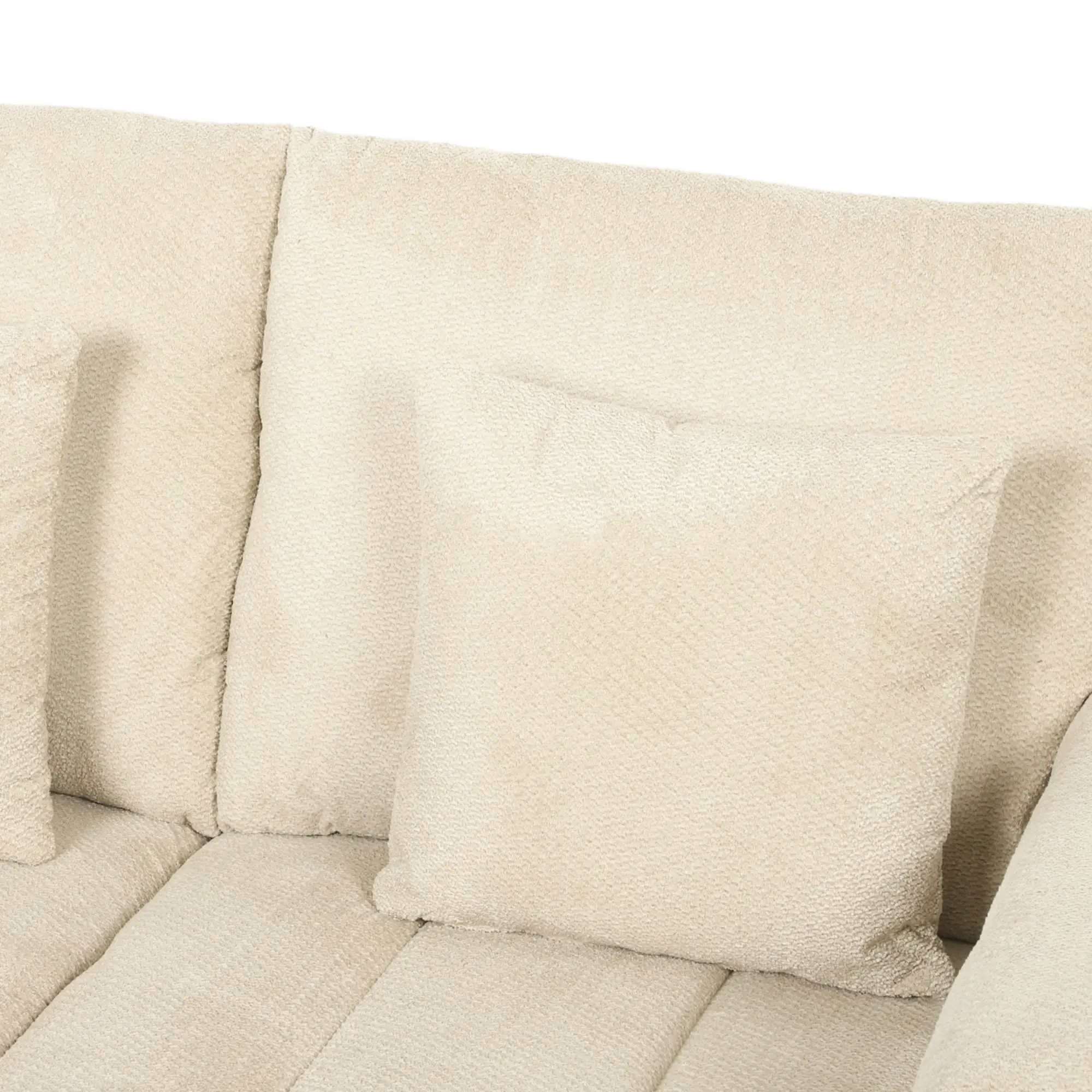 2 Seater Velvet Sofa 160 x 86 x 84cm, Cream White - Cream White - 11