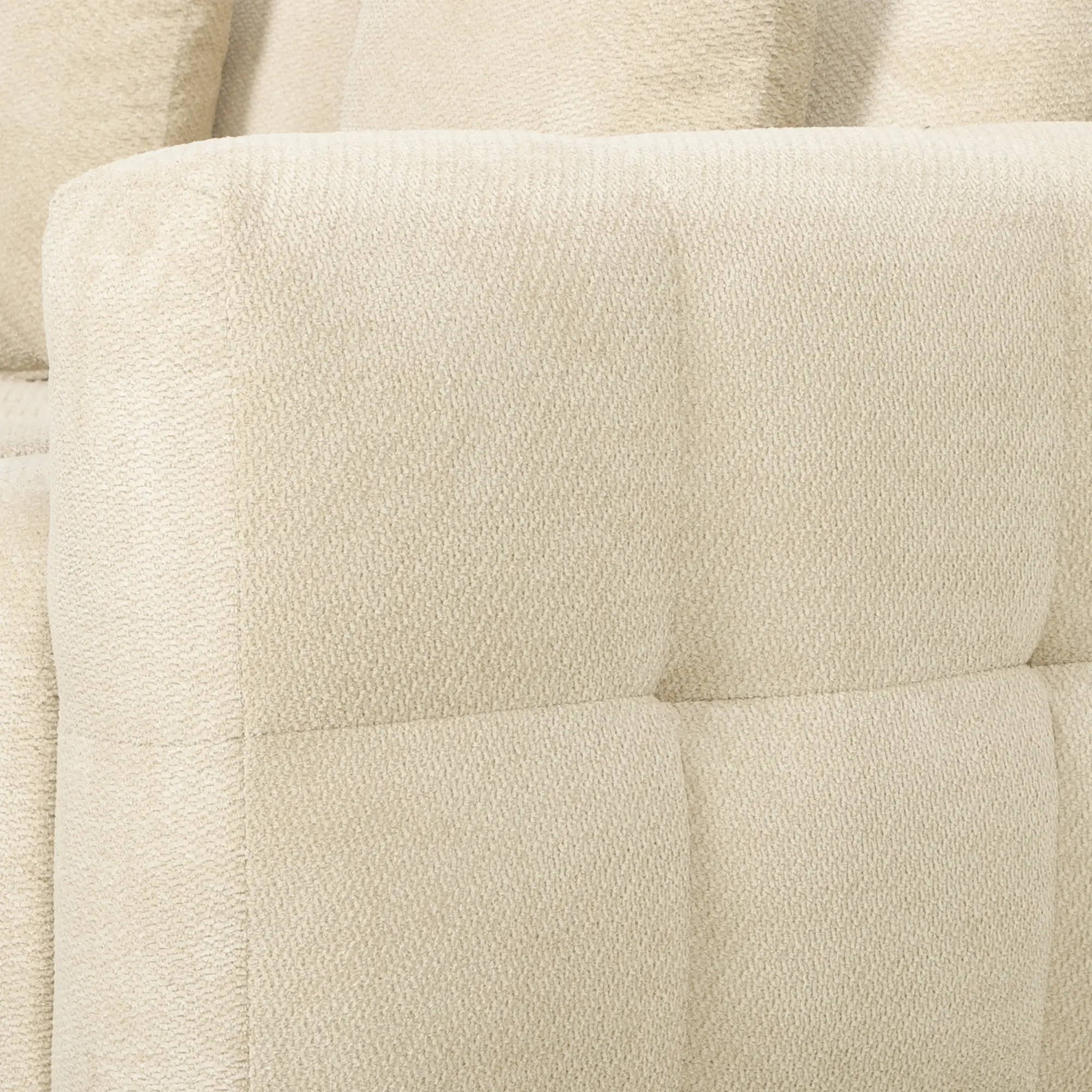 2 Seater Velvet Sofa 160 x 86 x 84cm, Cream White - Cream White - 12