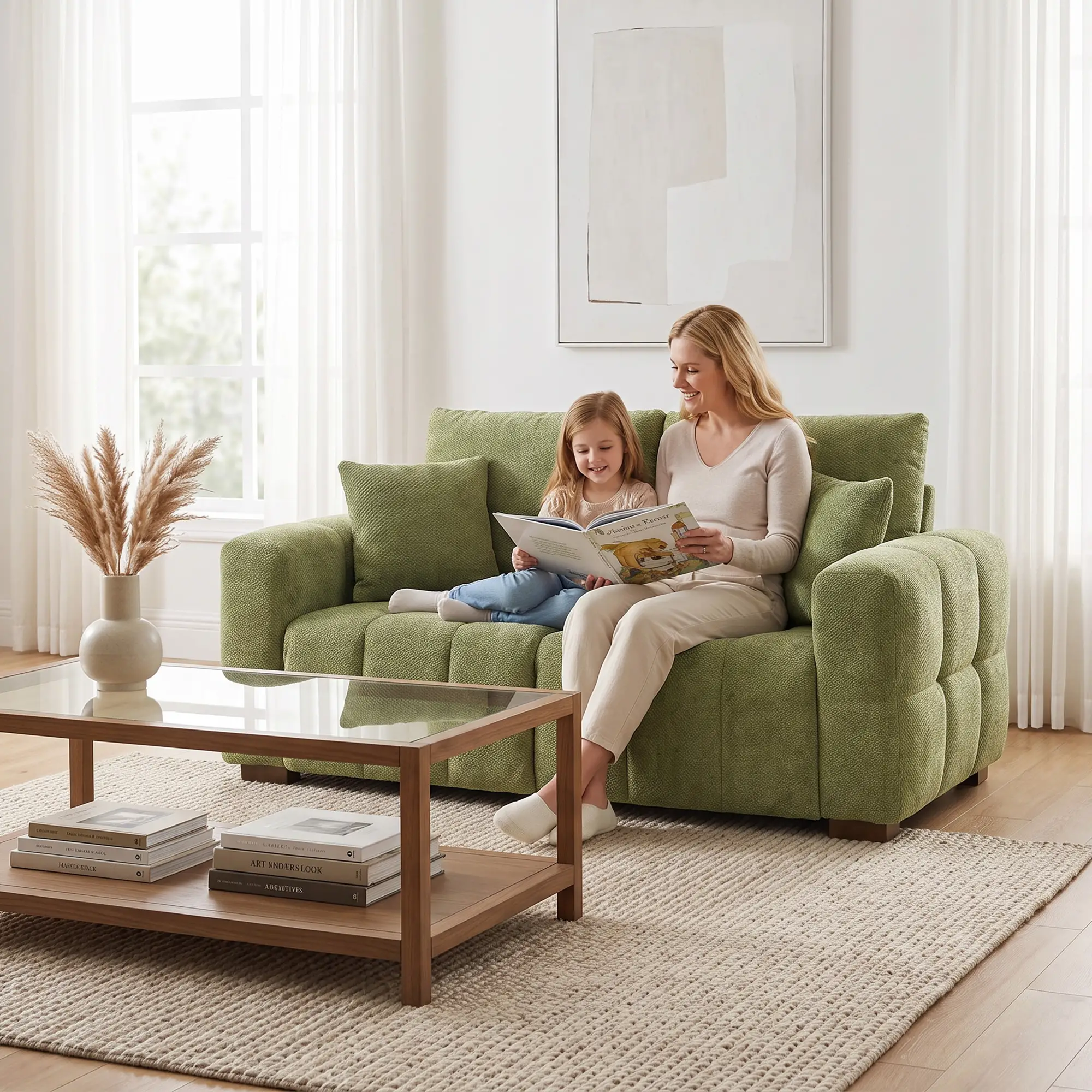 2 Seater Velvet Sofa 160 x 86 x 84cm, Green - Green - 8
