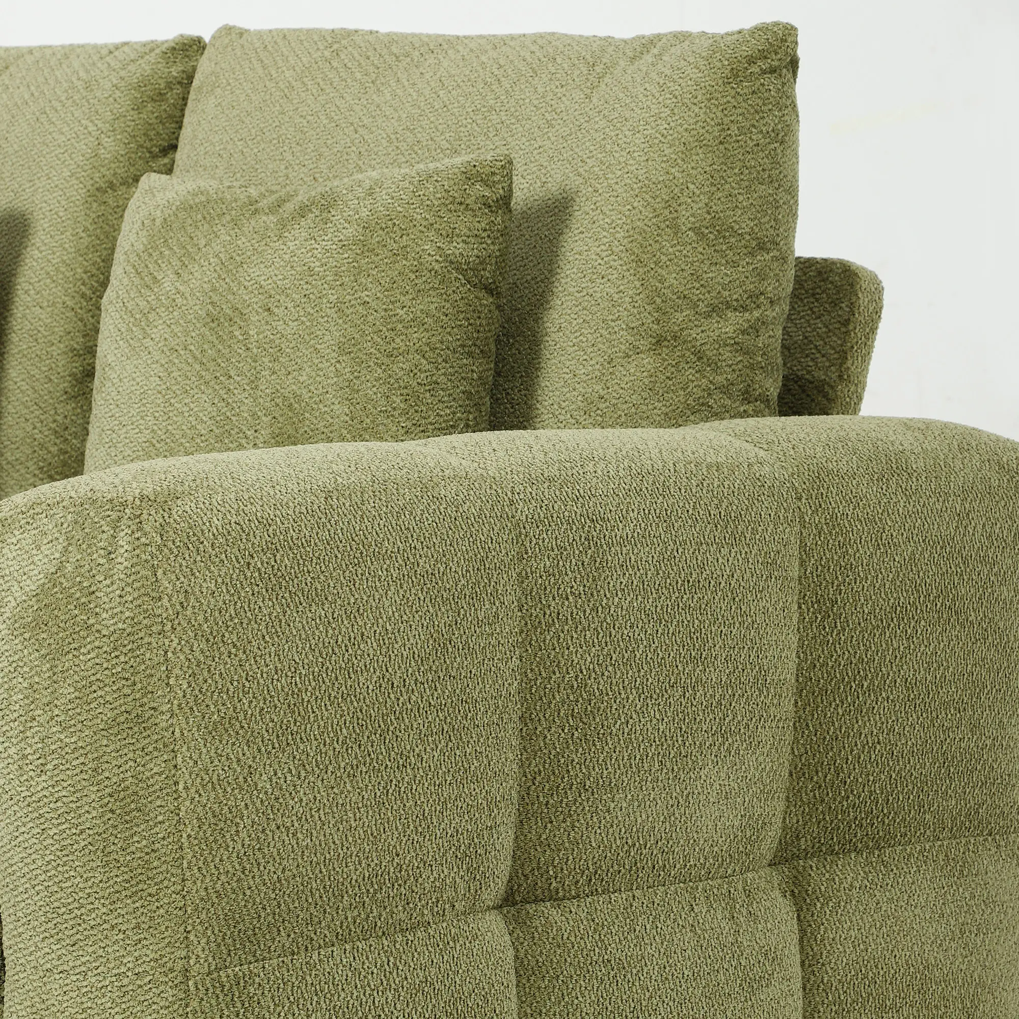 2 Seater Velvet Sofa 160 x 86 x 84cm, Green - Green - 13