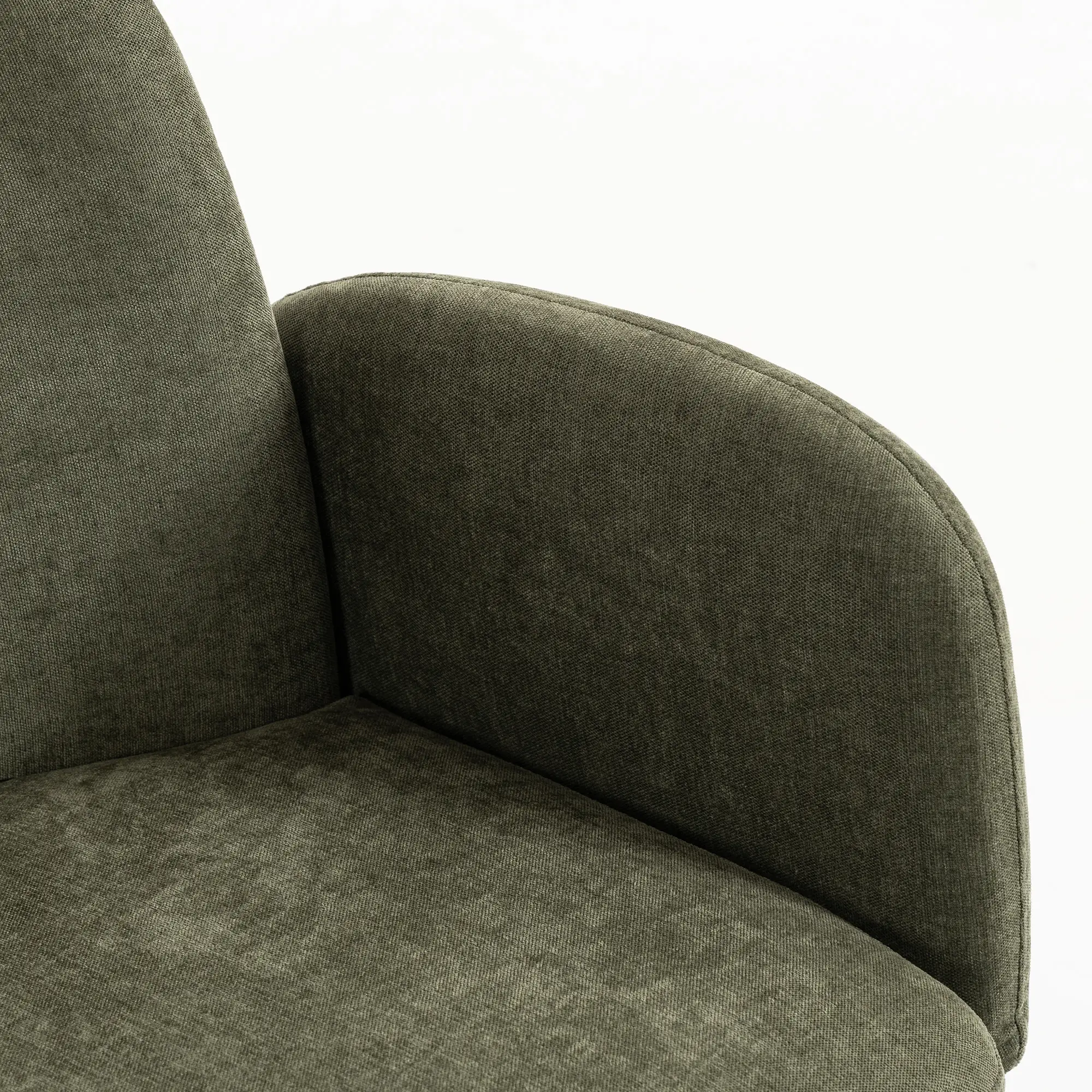 2 Seater Velvet Sofa 132 x 70 x 82cm, Green, Black - Green, Black - 12