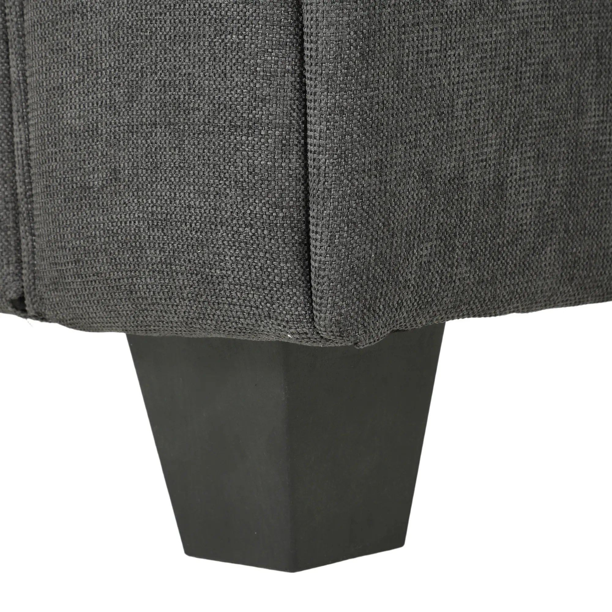 3 Seater Linen Sofa 200 x 75 x 83cm - Dark Grey - 11