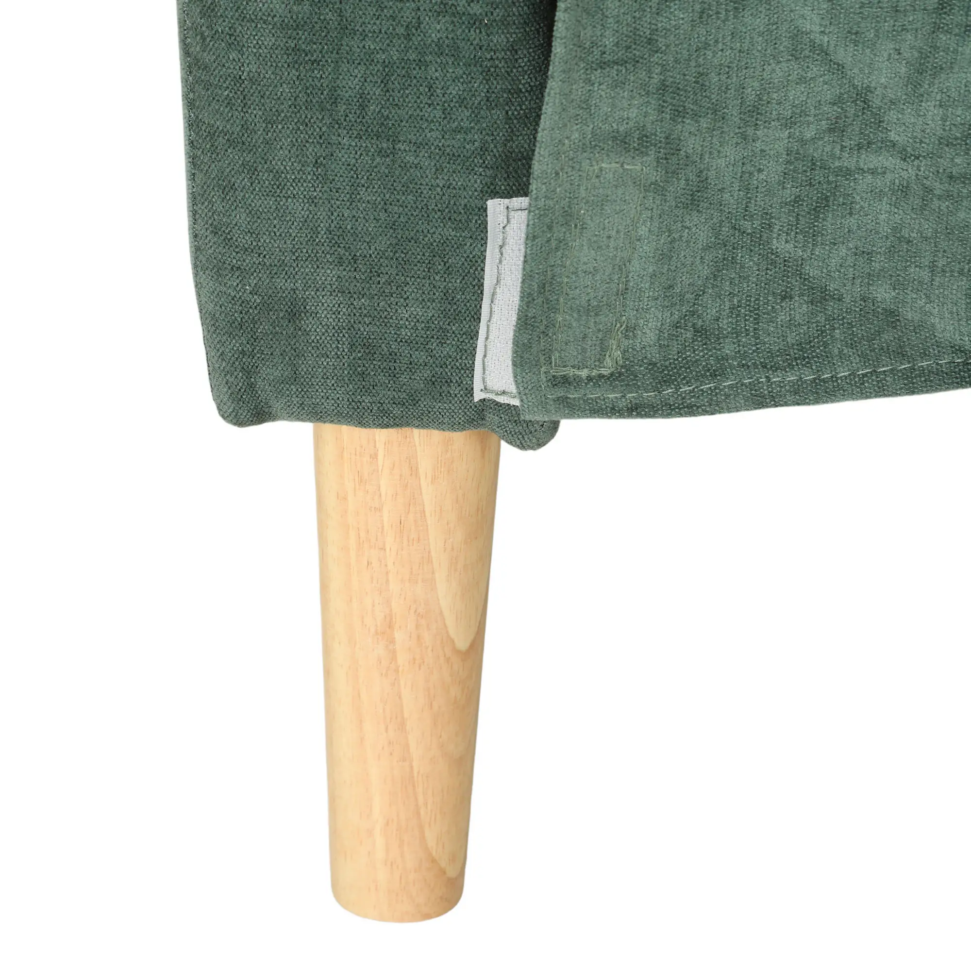 2 Seater Velvet Sofa 160 x 73 x 83cm - Dark Green, Black - 13