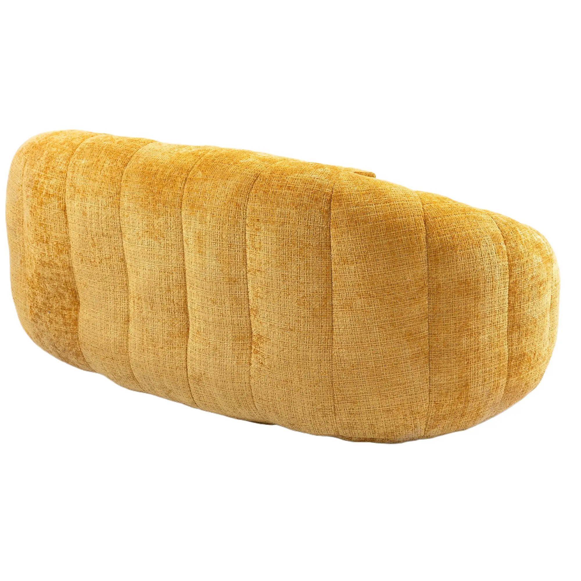Corner 2 Seater Chenille Sofa 145 x 95 x 63cm - Yellow - 14