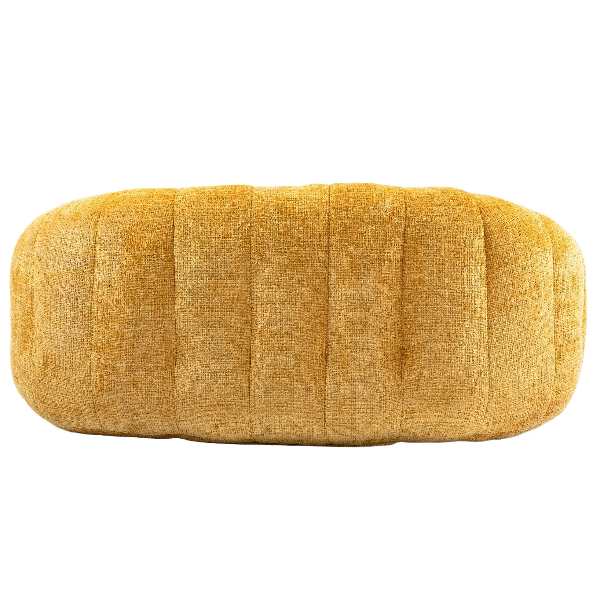 Corner 2 Seater Chenille Sofa 145 x 95 x 63cm - Yellow - 15