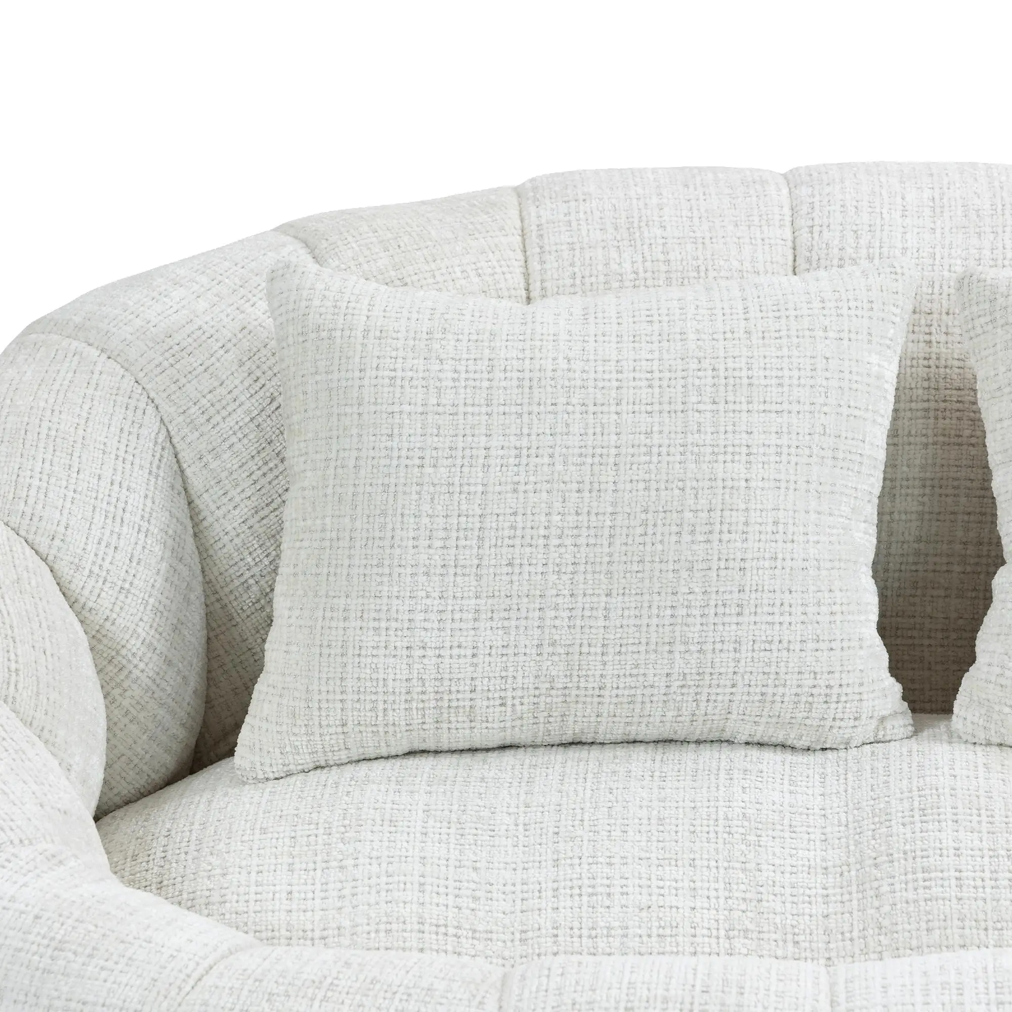 Corner 2 Seater Chenille Sofa 145 x 95 x 63cm - Beige - 10