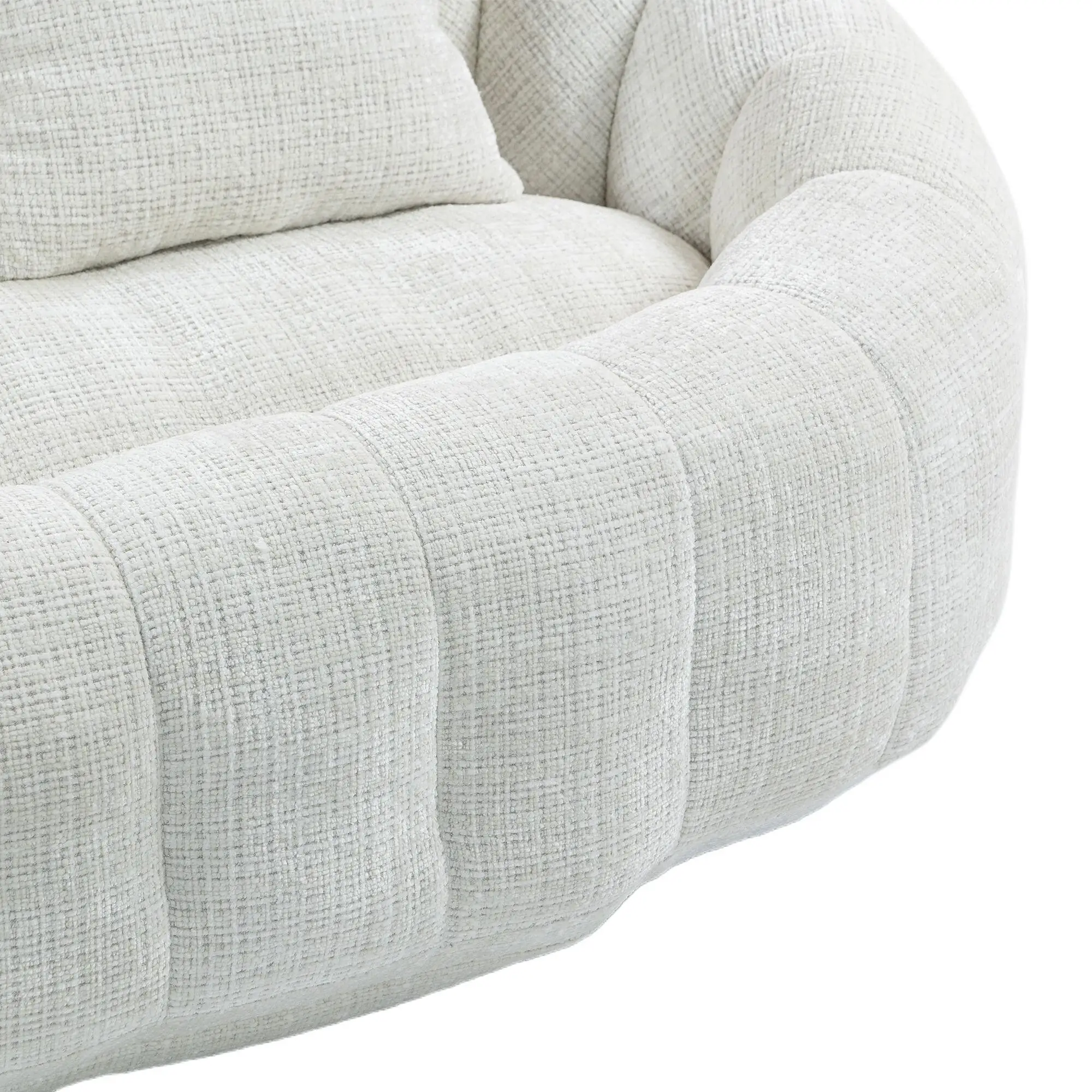 Corner 2 Seater Chenille Sofa 145 x 95 x 63cm - Beige - 12