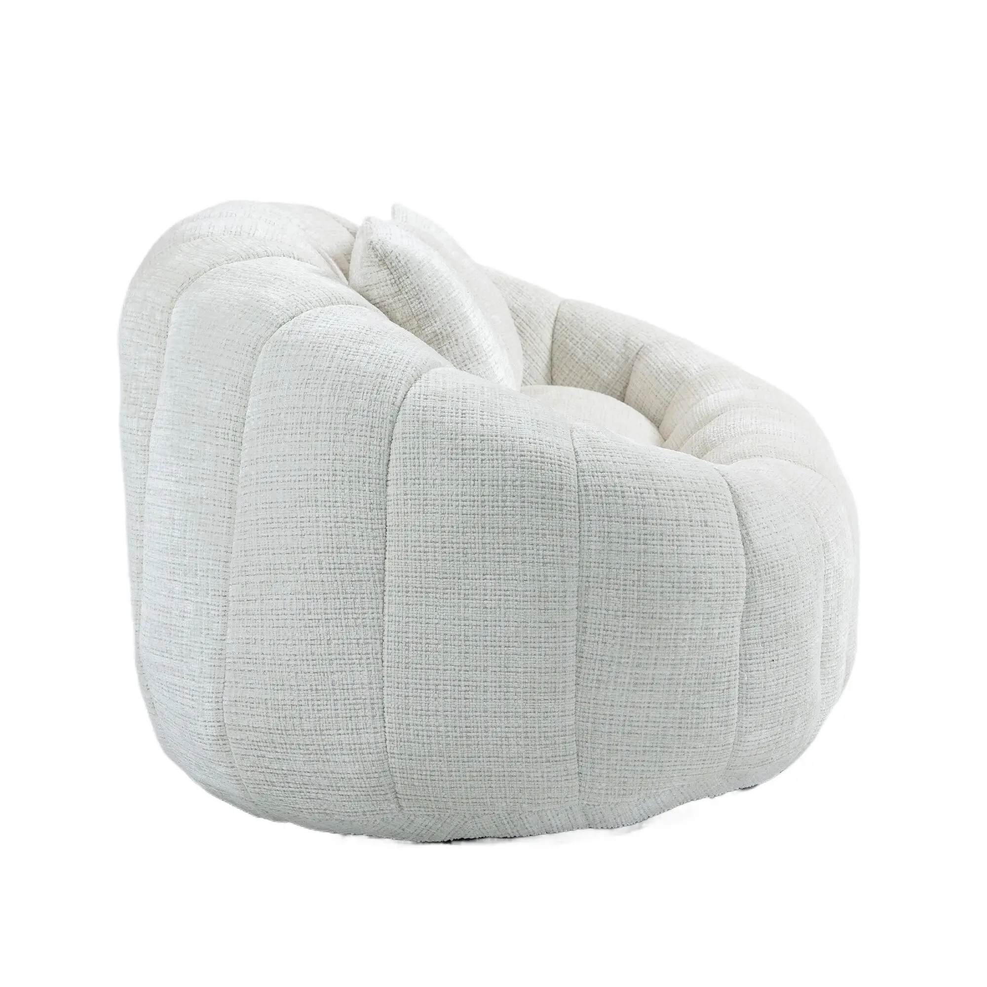 Corner 2 Seater Chenille Sofa 145 x 95 x 63cm - Beige - 13