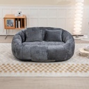 Corner 2 Seater Chenille Sofa 145 x 95 x 63cm - Grey - 1