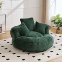 Corduroy Armchair 108 x 108 x 52cm - Emerald - 1