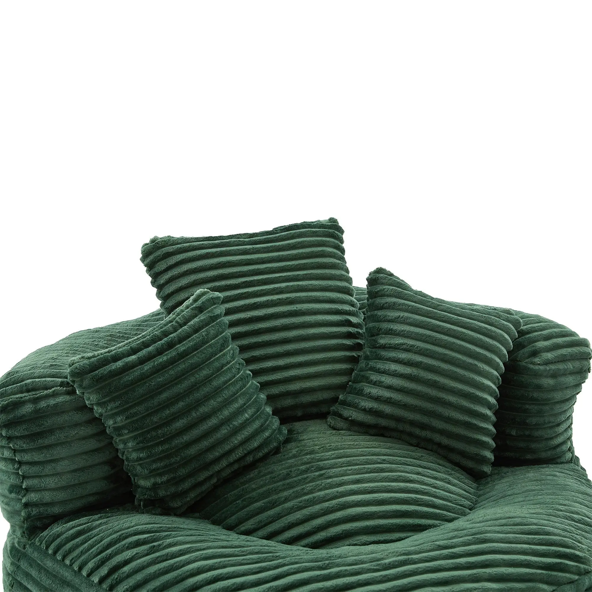 Corduroy Armchair 108 x 108 x 52cm - Emerald - 11