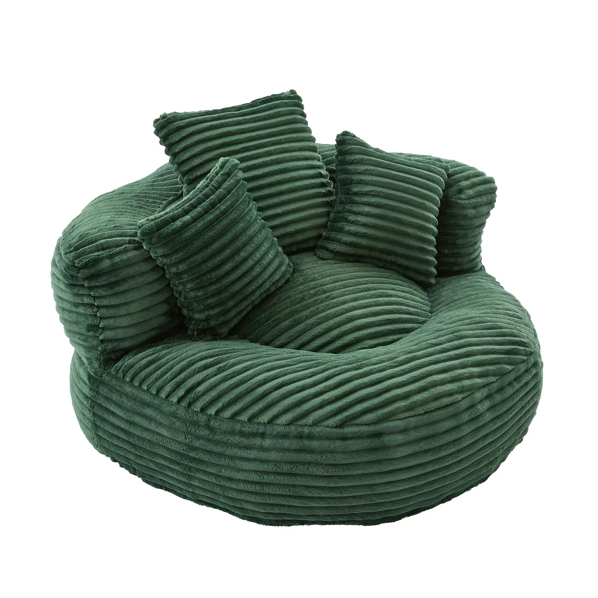 Corduroy Armchair 108 x 108 x 52cm - Emerald - 14