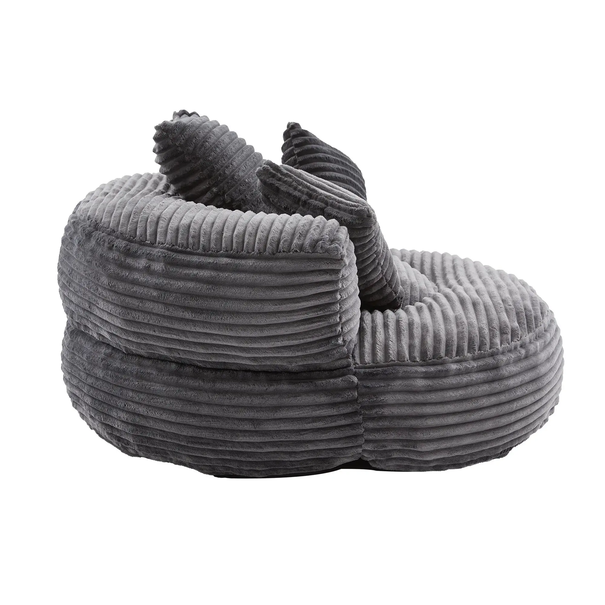Corduroy Armchair 108 x 108 x 52cm - Dark Grey - 13