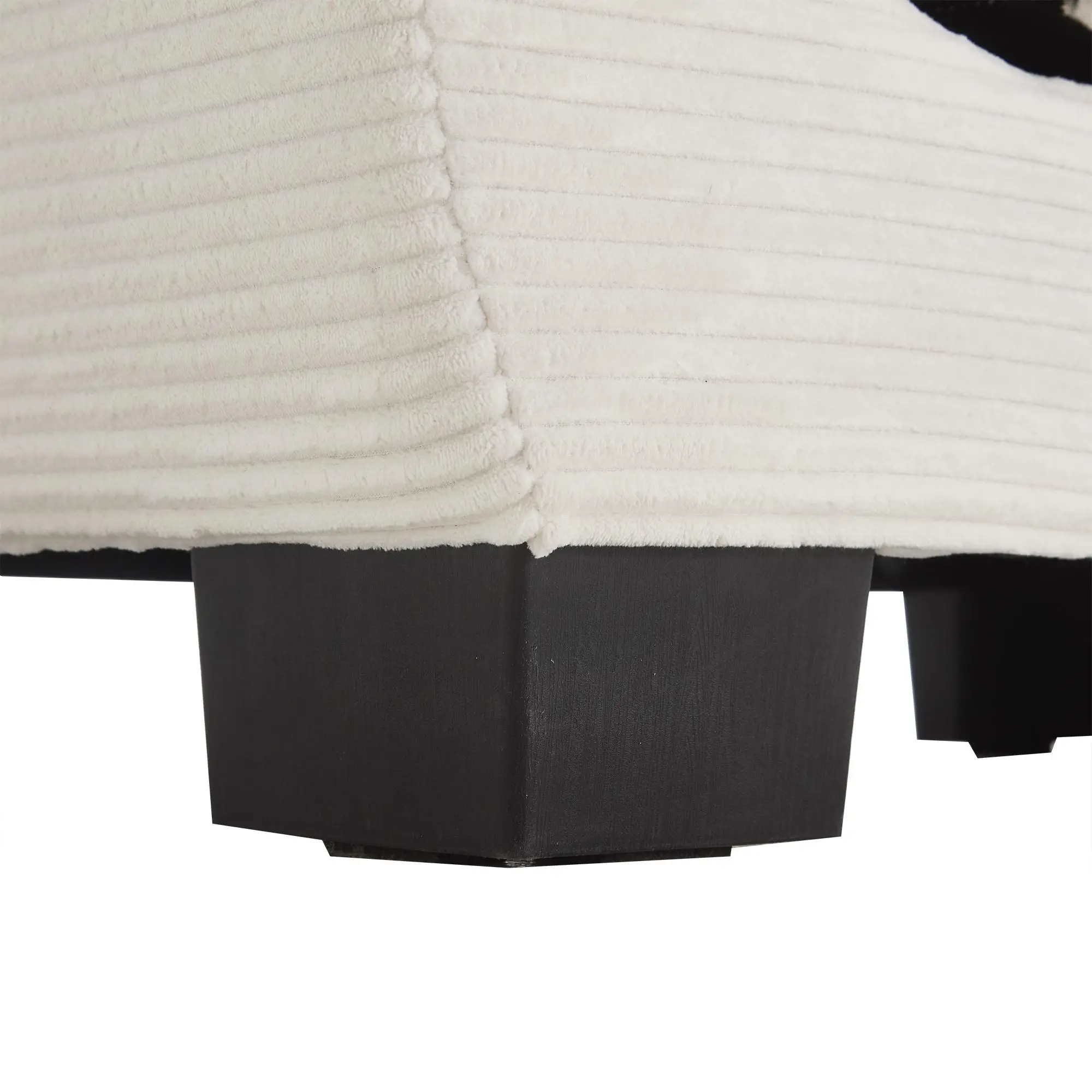 Corduroy Sofa 224 x 81 x 81cm - Beige - 12