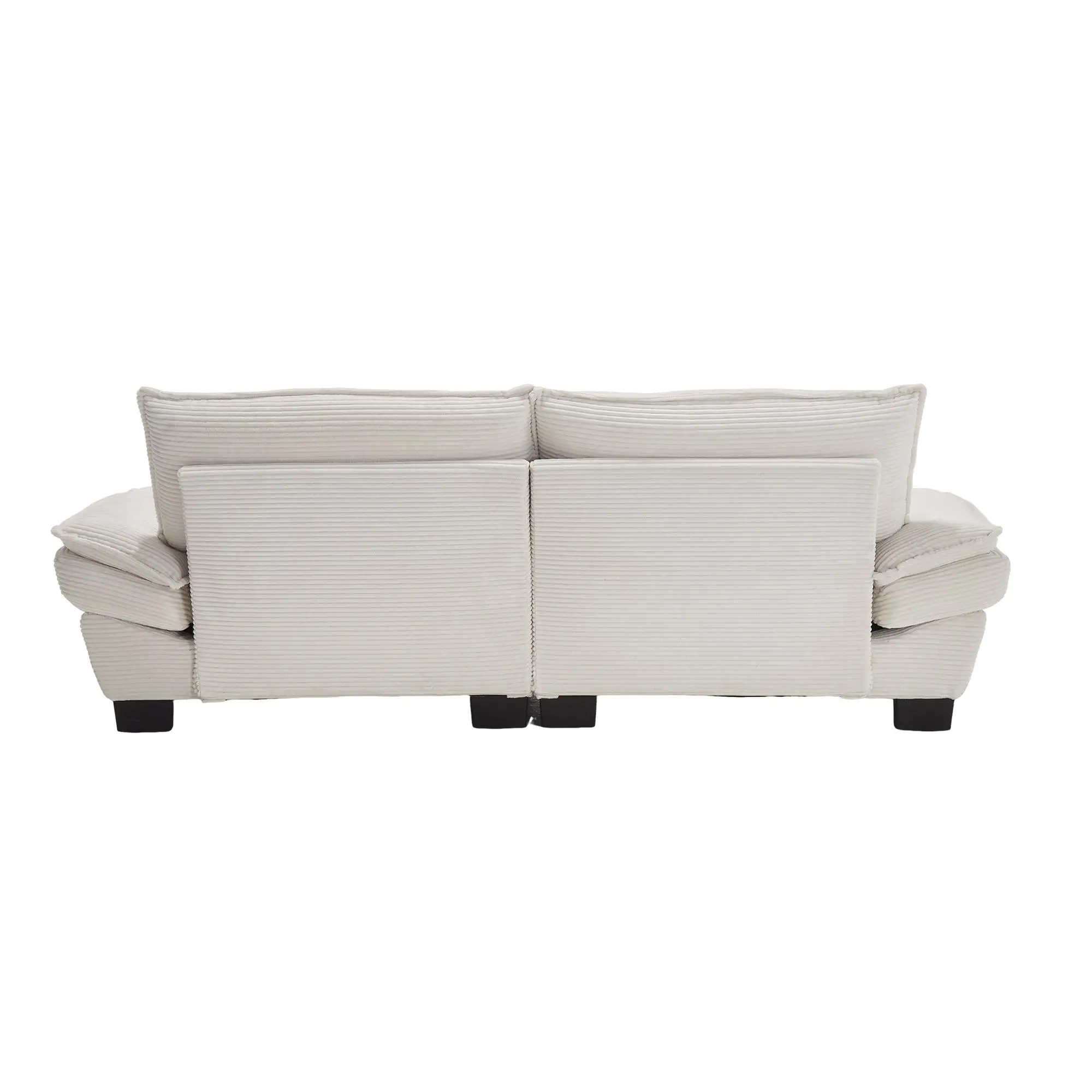Corduroy Sofa 224 x 81 x 81cm - Beige - 14