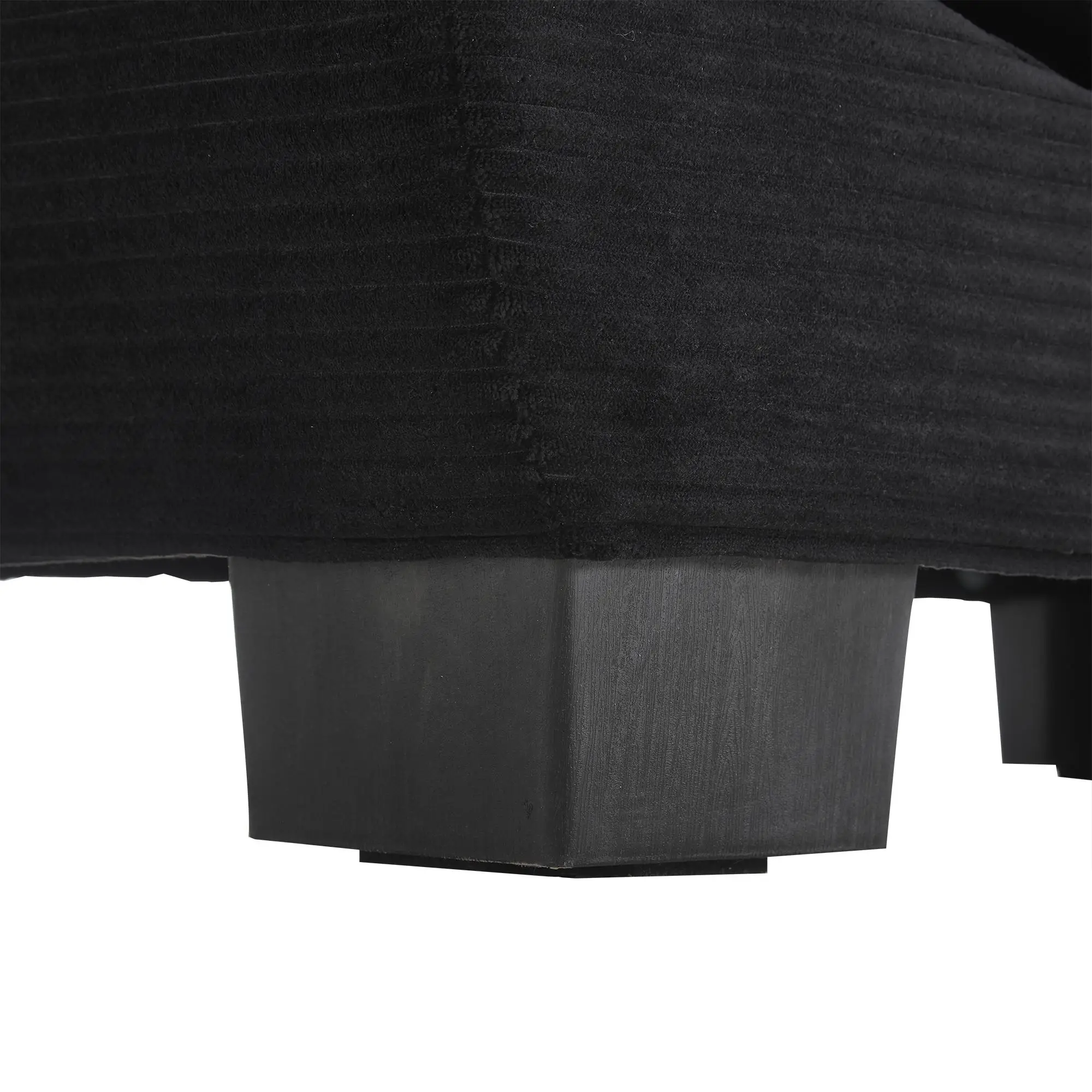 Corduroy Sofa 224 x 81 x 81cm - Black - 13