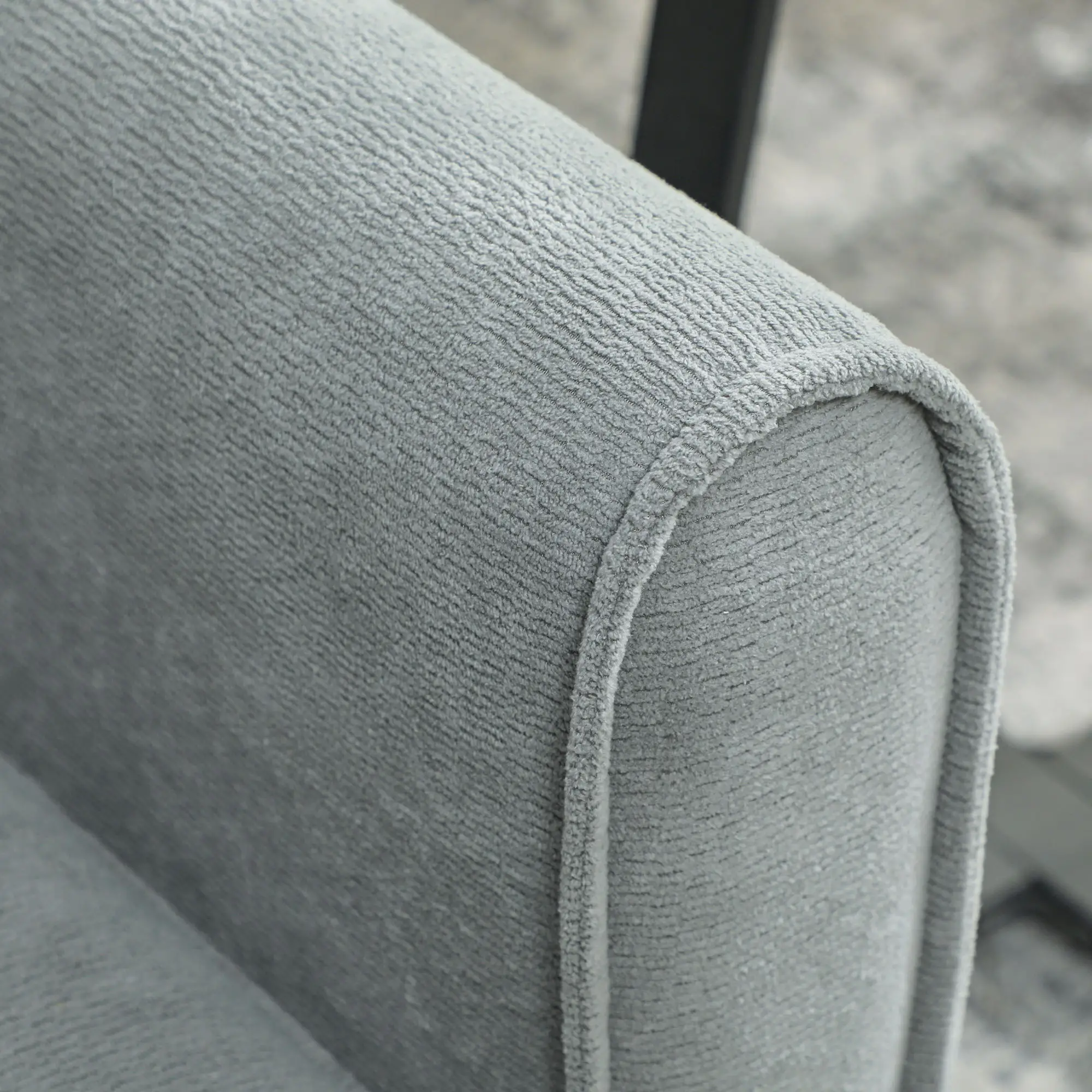 2 Seater Velvet Sofa Bed 124.5 x 86.5 x 88cm - Grey - 8